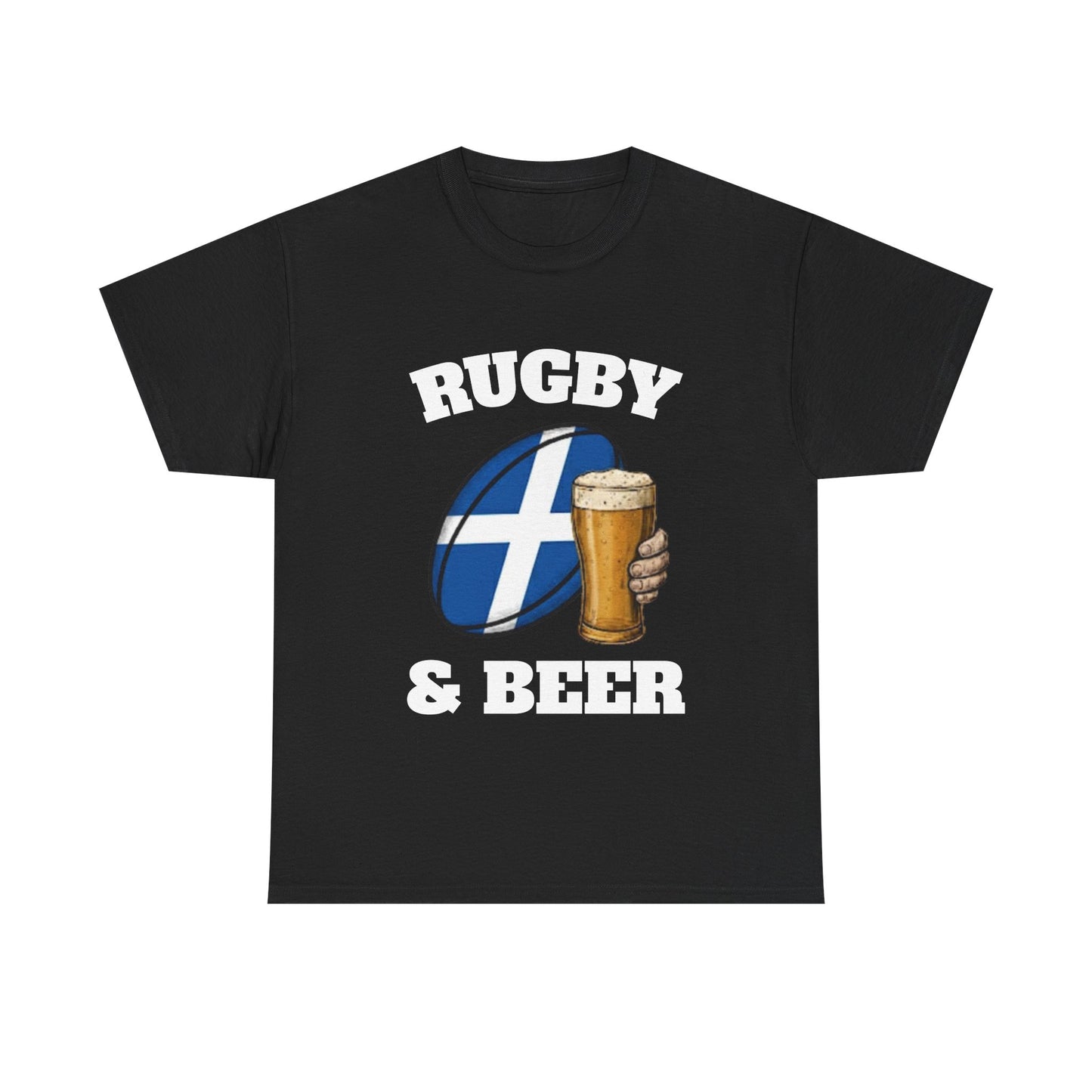 Scotland Rugby & Beer T-Shirt – Perfect for Match Days, Gifts & Lads Trips