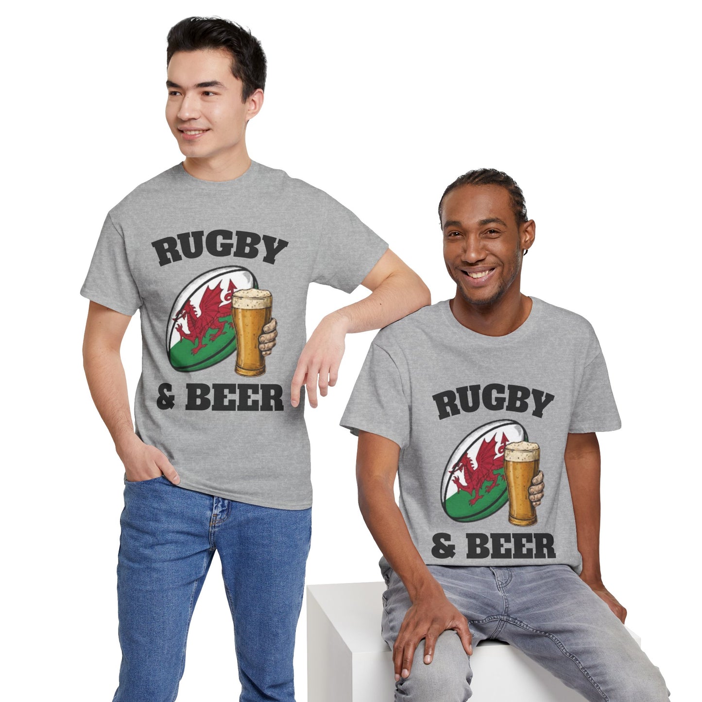 Wales Rugby & Beer T-Shirt – Perfect for Match Days, Gifts & Lads Trips