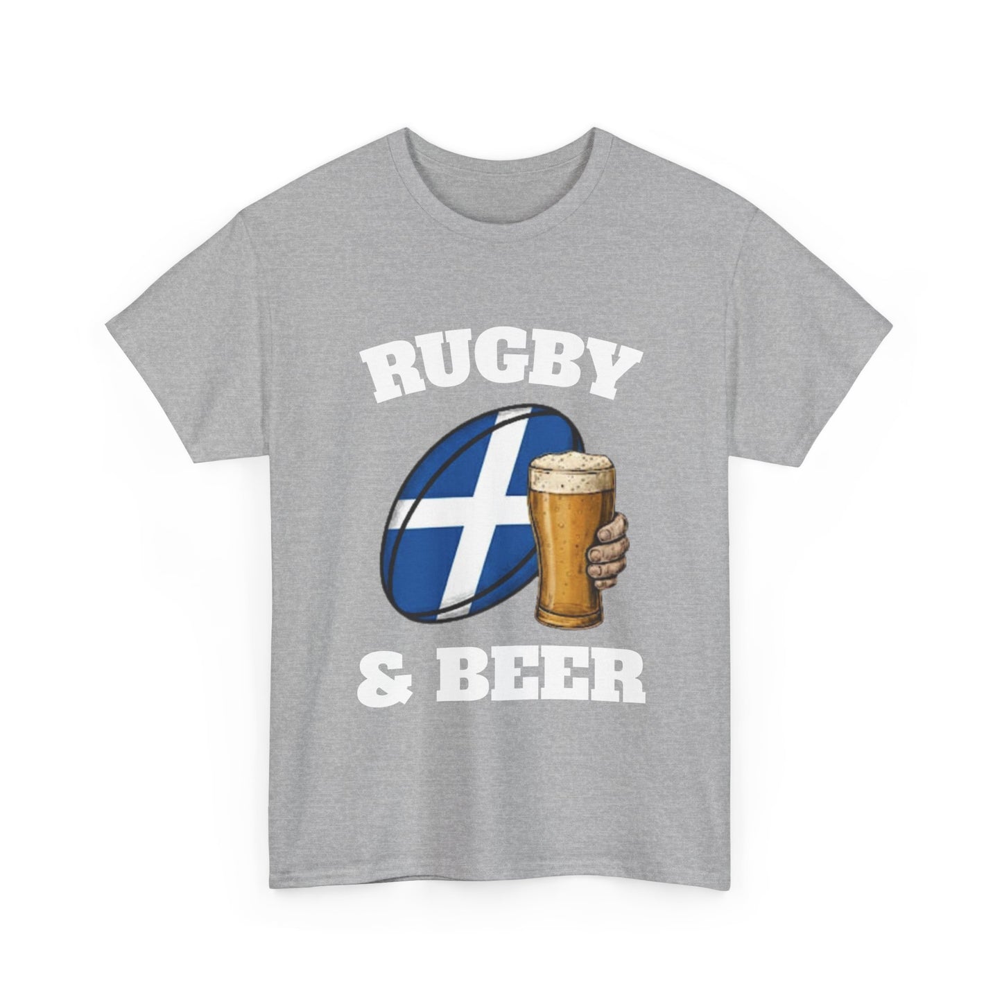Scotland Rugby & Beer T-Shirt – Perfect for Match Days, Gifts & Lads Trips