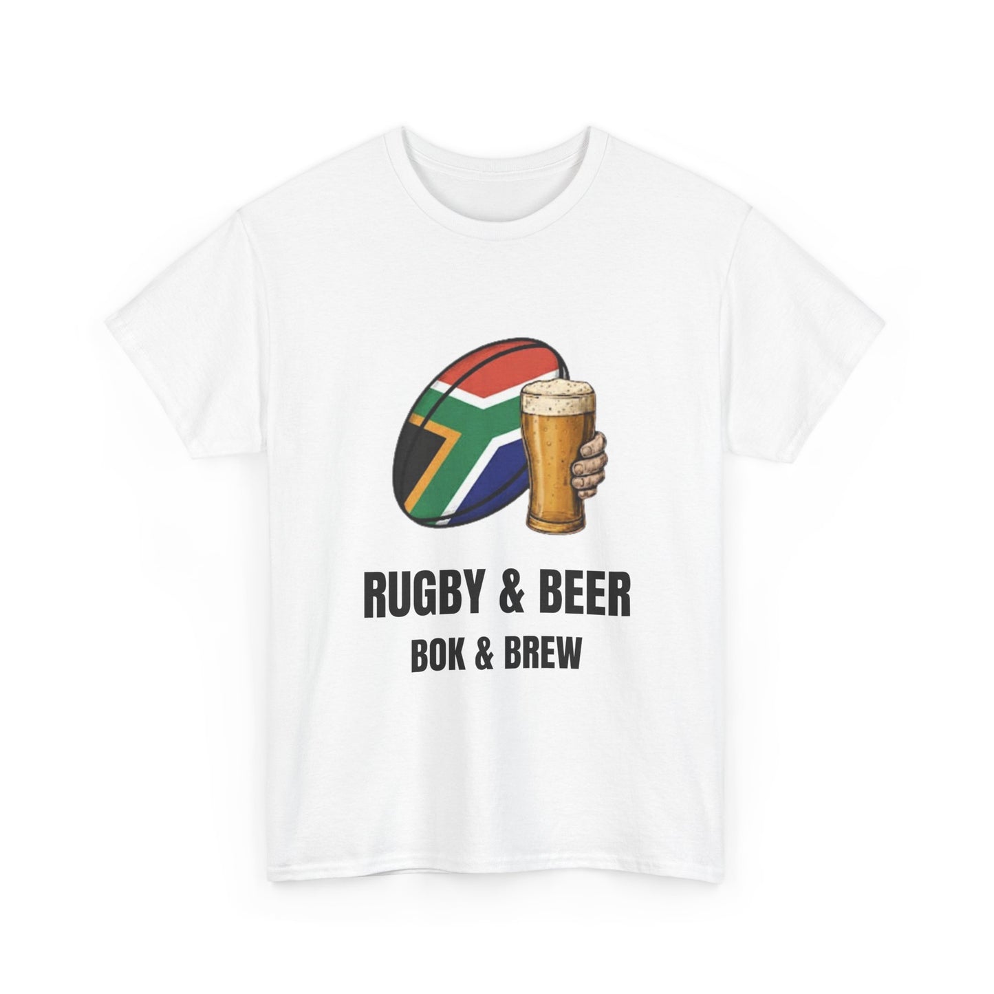 Rugby & Beer ¨Bok & Brew¨ T-Shirt - South African Rugby Fan Matchday Gift