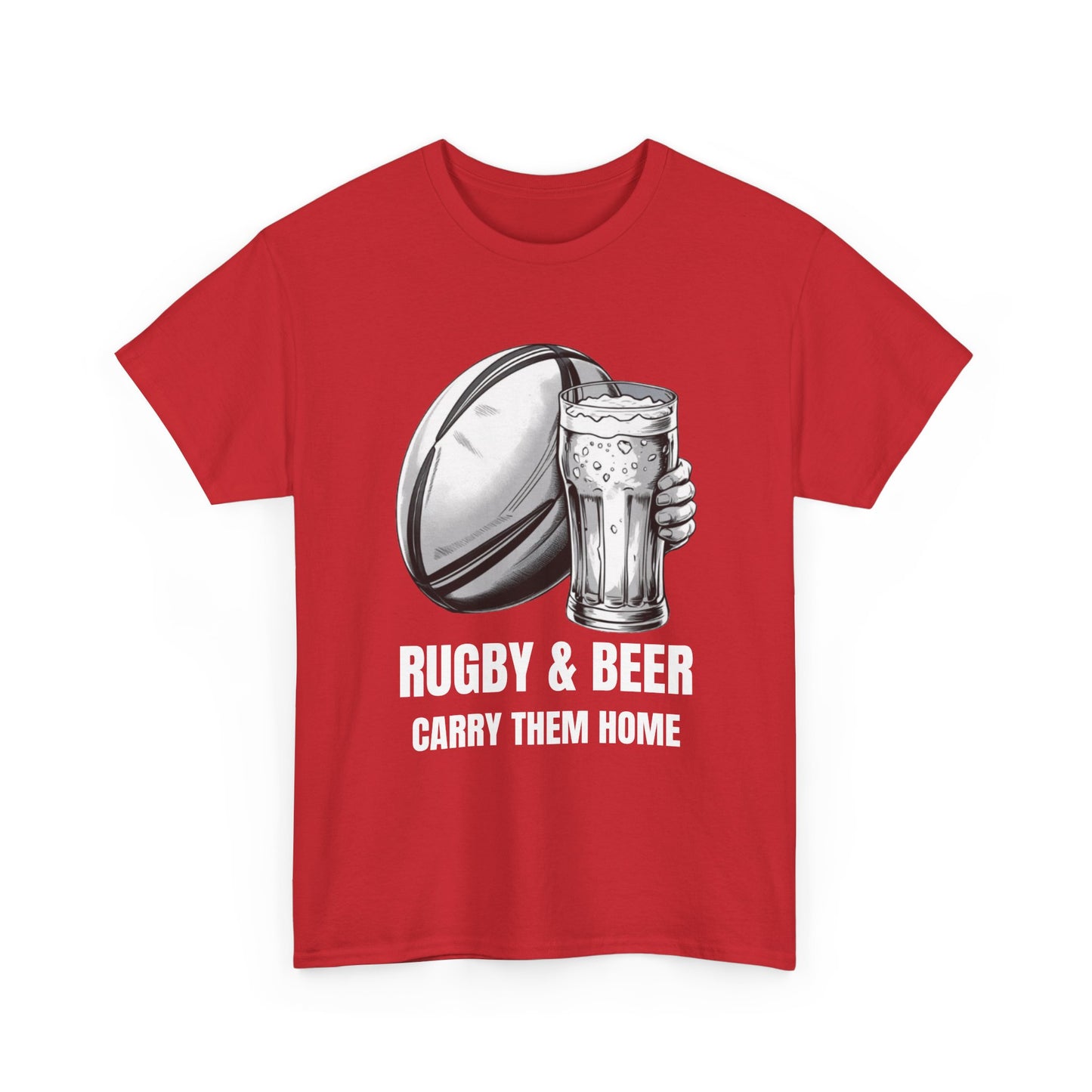 Rugby & Beer “Carry Them Home” T-Shirt – England Rugby Fan Matchday Gift