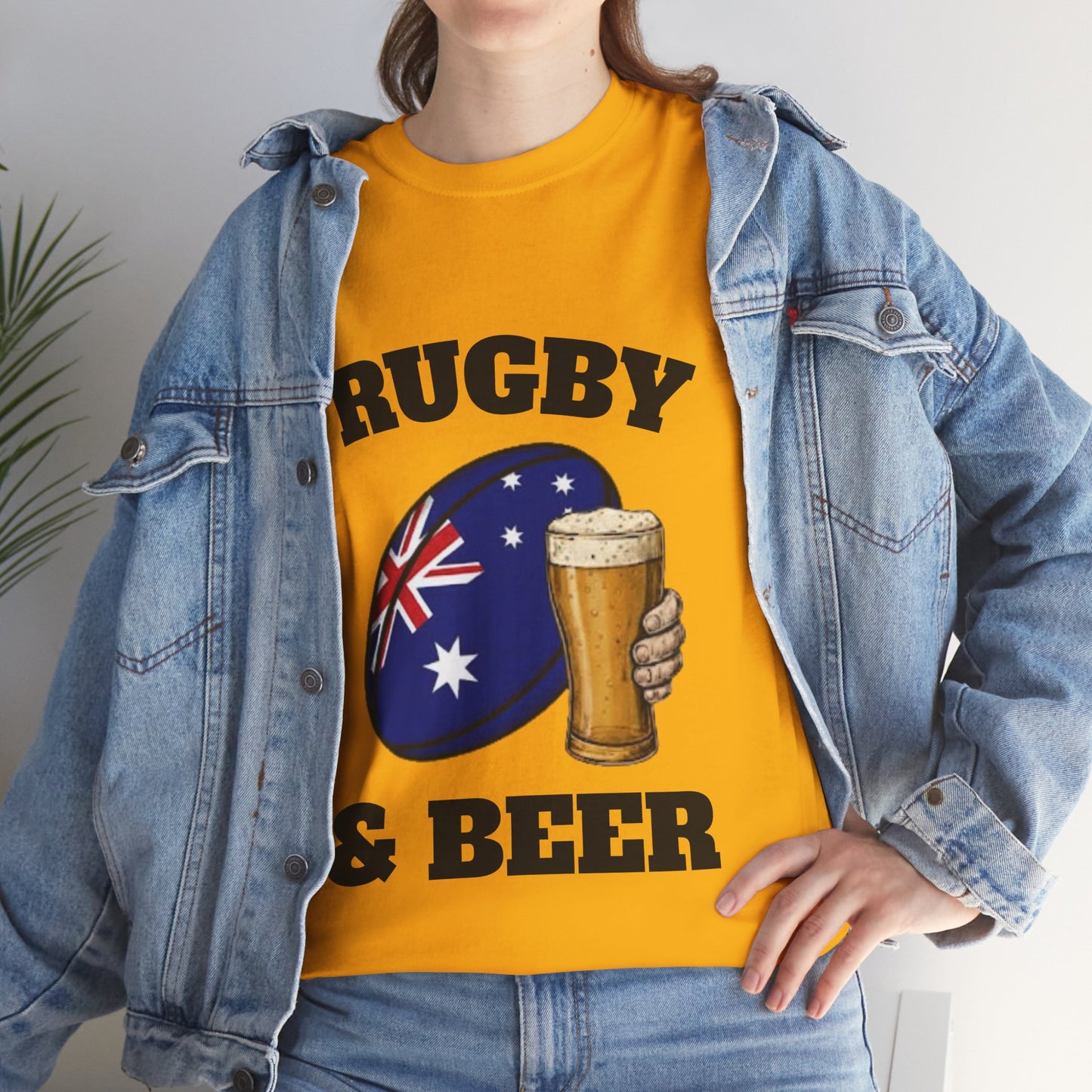 T-shirt Rugby & Beer Australia – T-shirt pour les fans de rugby des Wallabies
