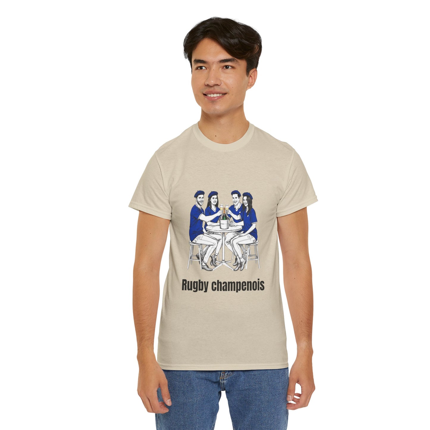 Champagne Rugby T-shirt - French Rubgy Fan Gift