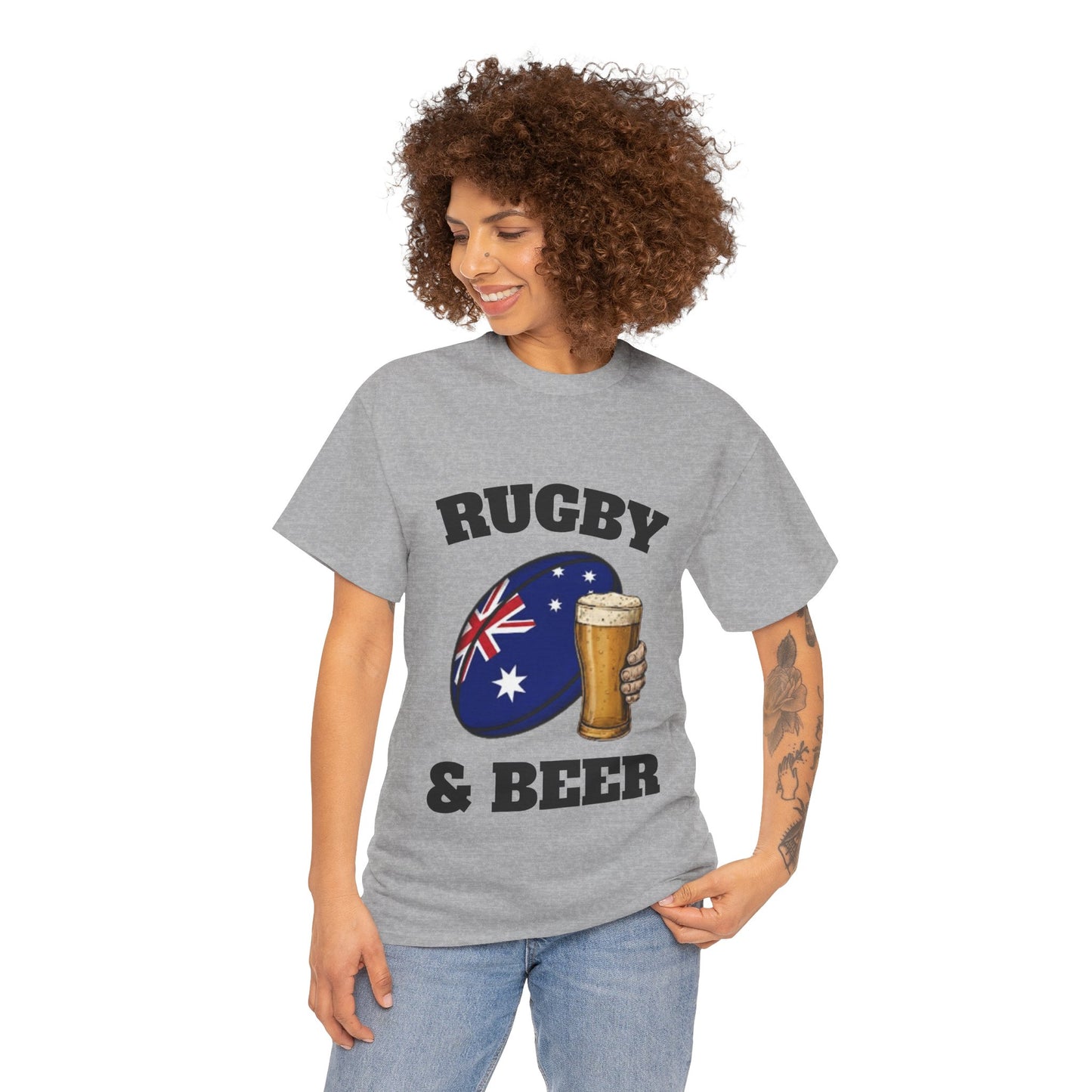 T-shirt Rugby & Beer Australia – T-shirt pour les fans de rugby des Wallabies