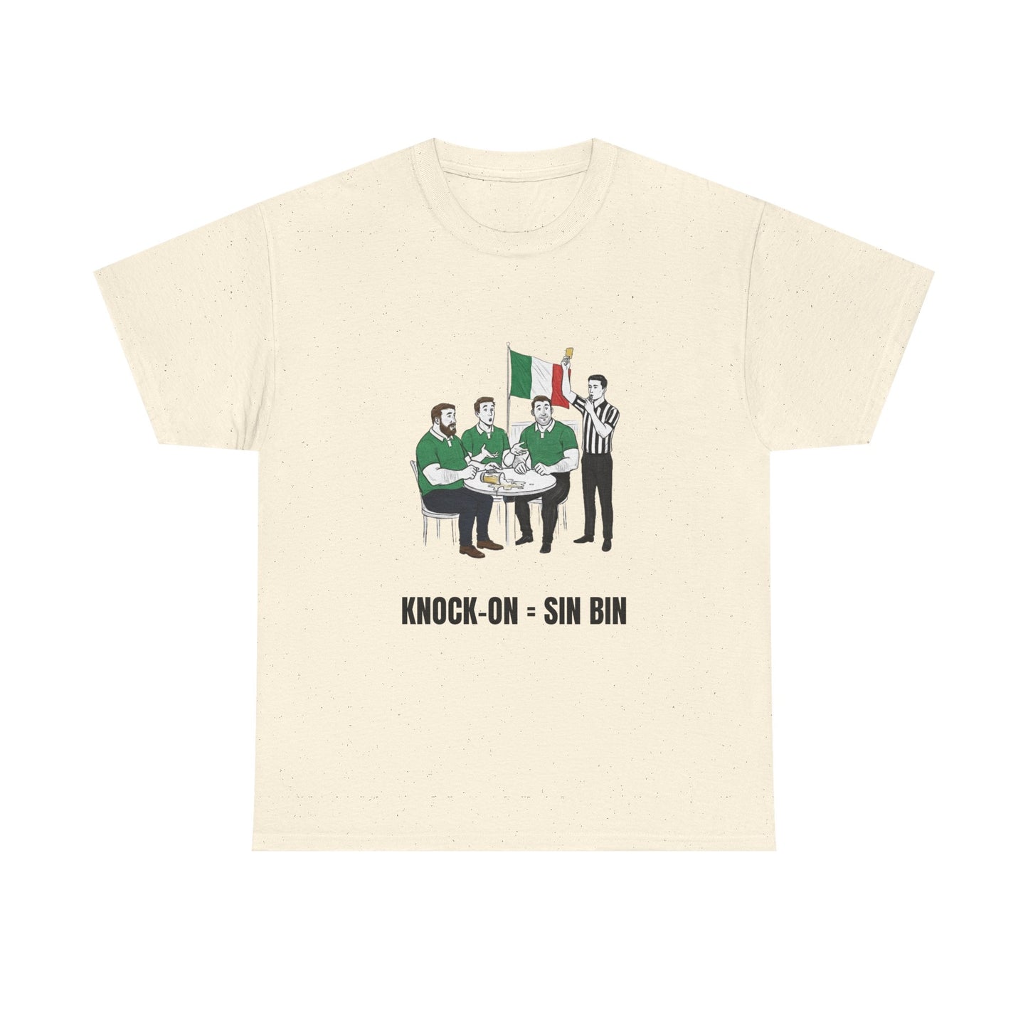 T-shirt rugby irlandais et bière – Carton jaune renversé | T-shirt humoristique pour supporters de rugby