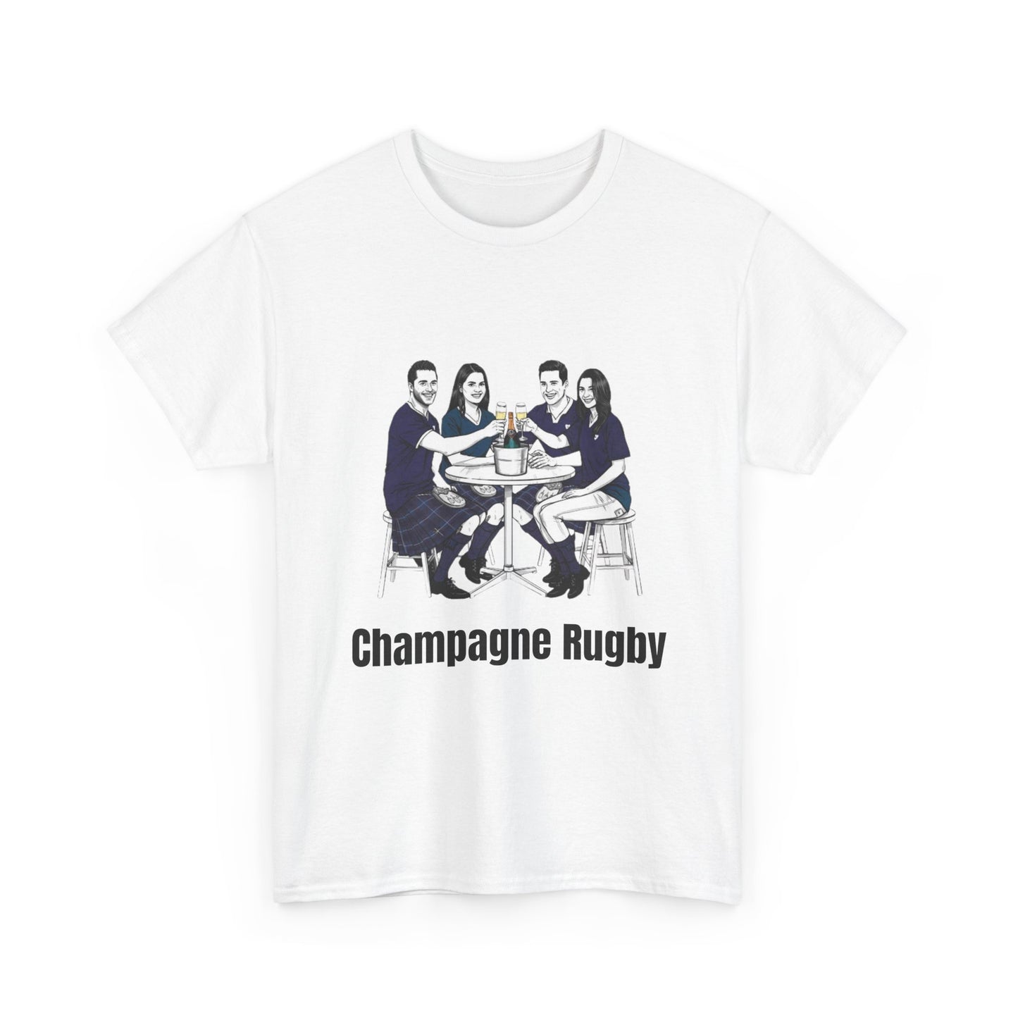 Champagne Rugby T-Shirt – Six Nations Scotland Fan Gift