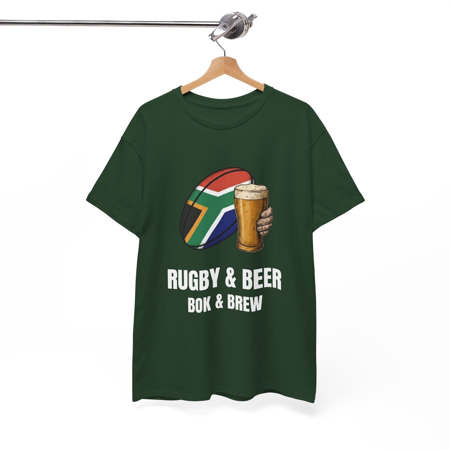Rugby & Beer ¨Bok & Brew¨ T-Shirt - South African Rugby Fan Matchday Gift