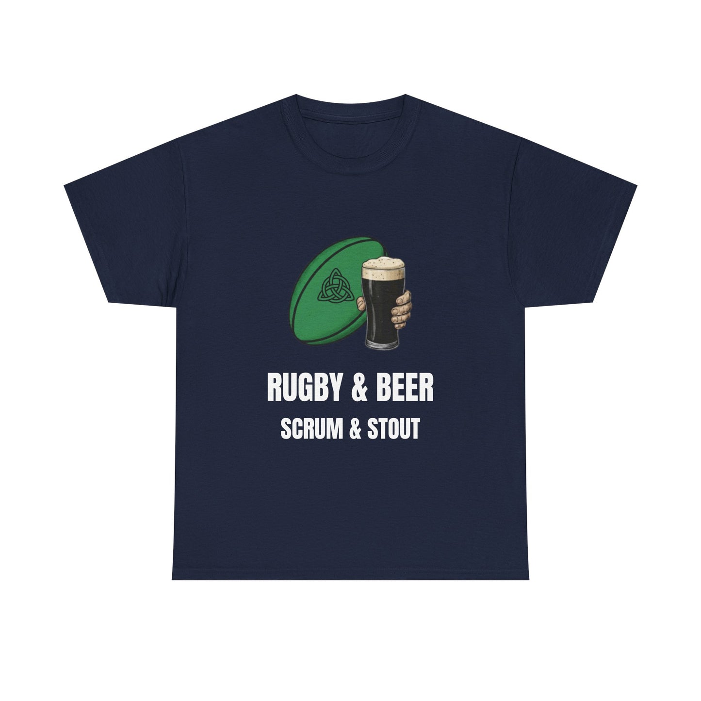Ireland Rugby & Beer T-Shirt - Scrum & Stout Fan Tee | Match Day Gift
