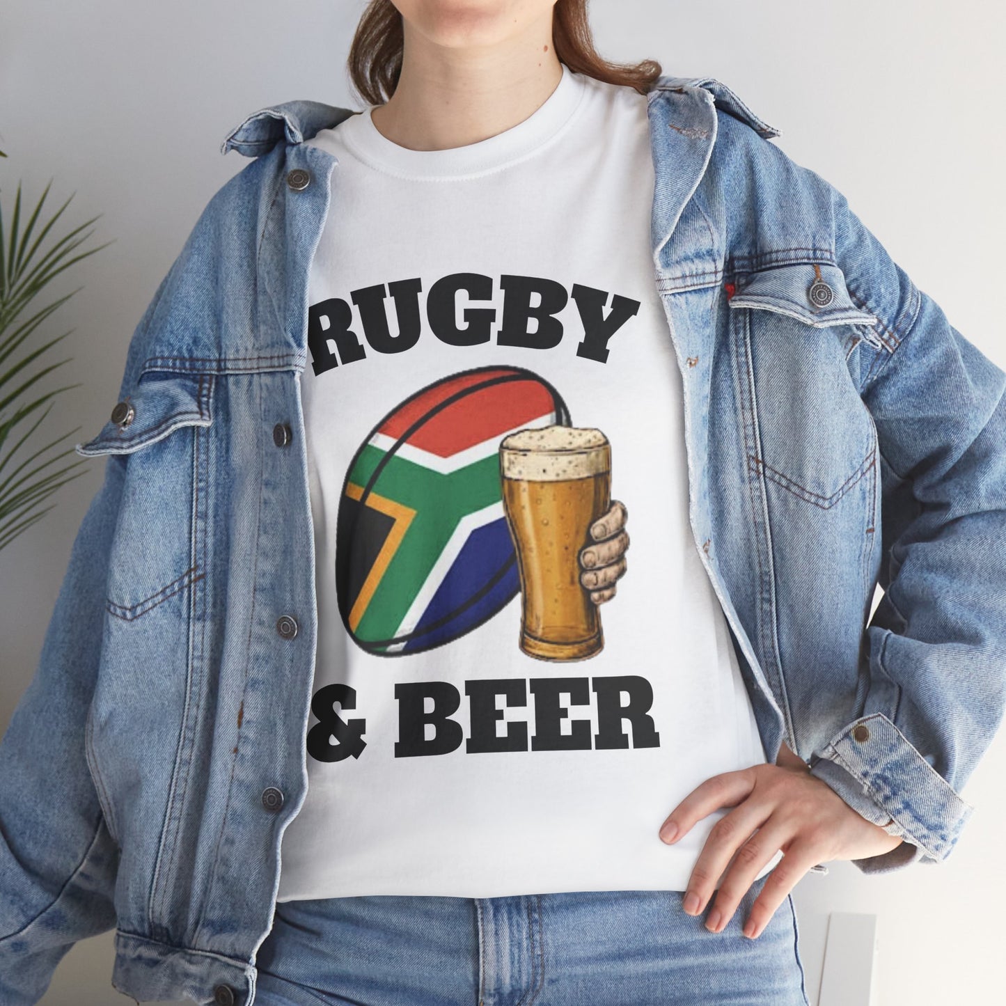 Rugby & Beer South Africa T-Shirt – Springboks Rugby Fan Tee