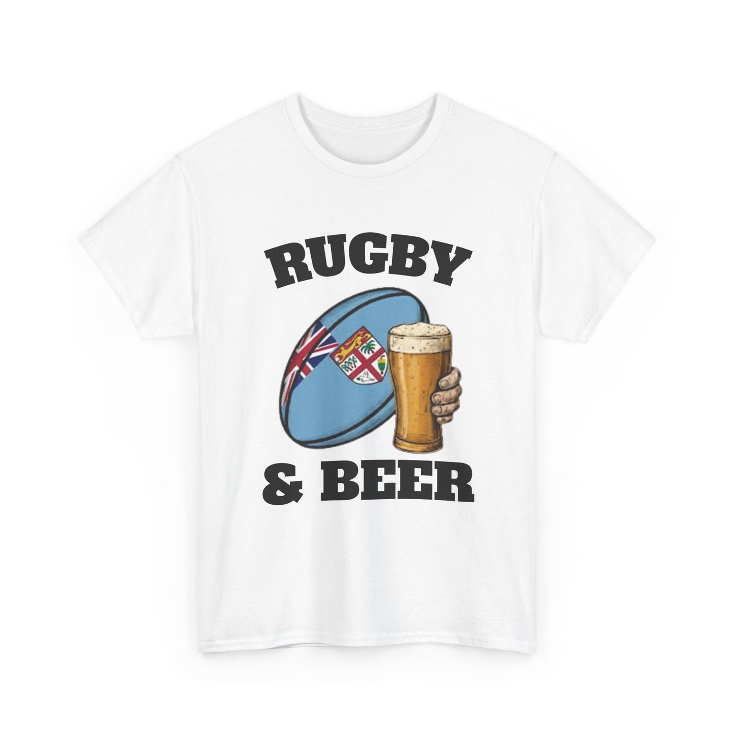 Rugby & Beer Fiji T-Shirt – Flying Fijians Rugby Fan Tee