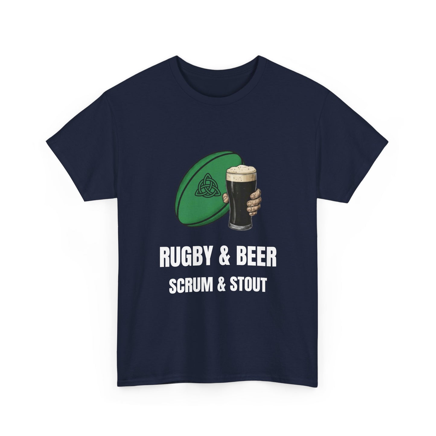 Ireland Rugby & Beer T-Shirt - Scrum & Stout Fan Tee | Match Day Gift