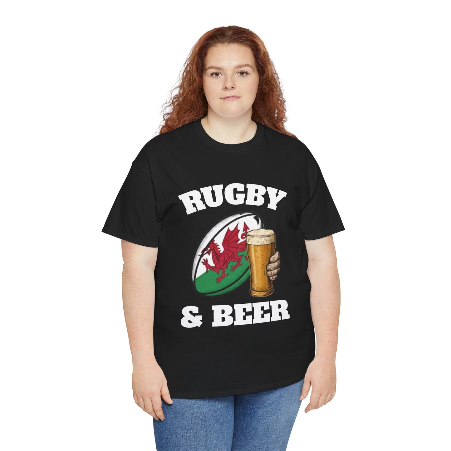 Wales Rugby & Beer T-Shirt – Perfect for Match Days, Gifts & Lads Trips
