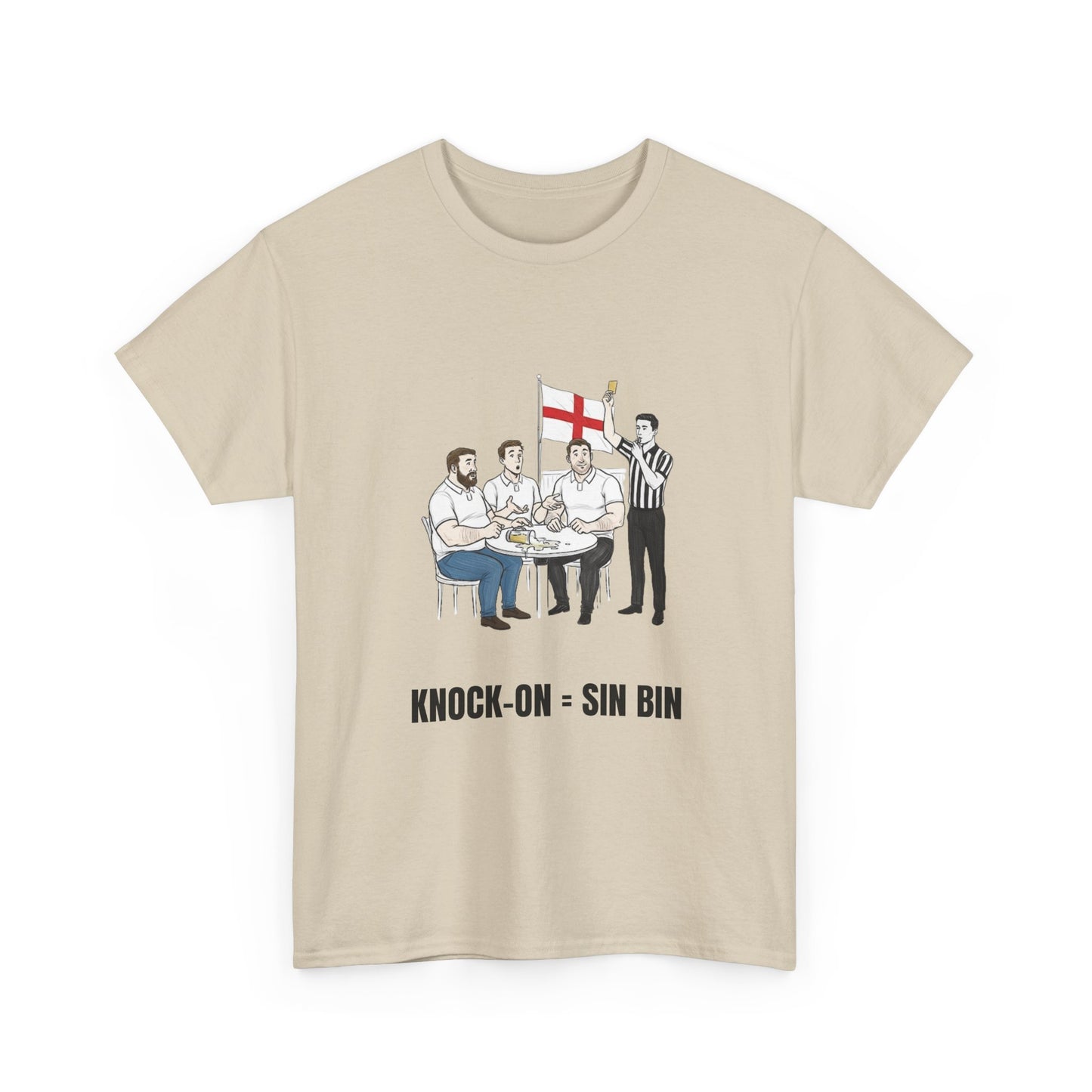 T-shirt rugby anglais et bière – Carton jaune renversé | T-shirt humoristique pour supporters de rugby