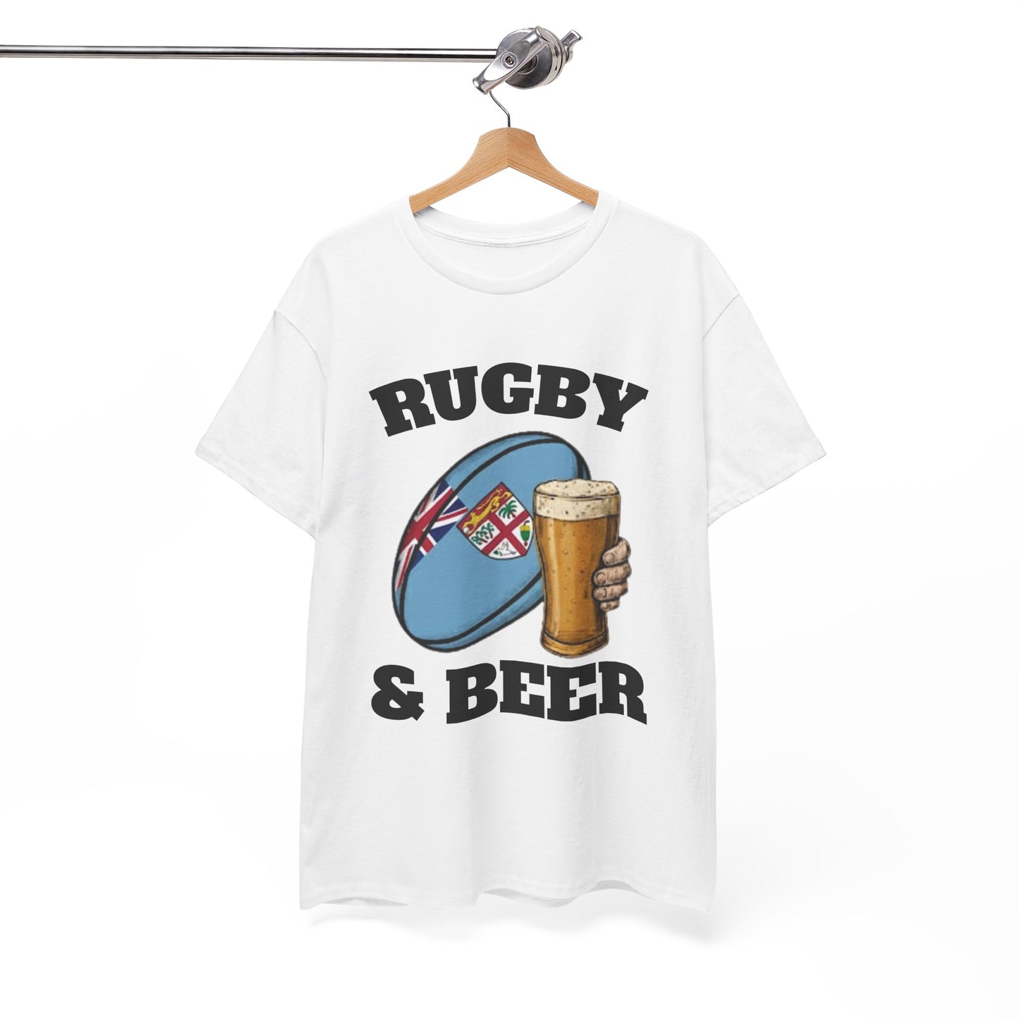 Rugby & Beer Fiji T-Shirt – Flying Fijians Rugby Fan Tee