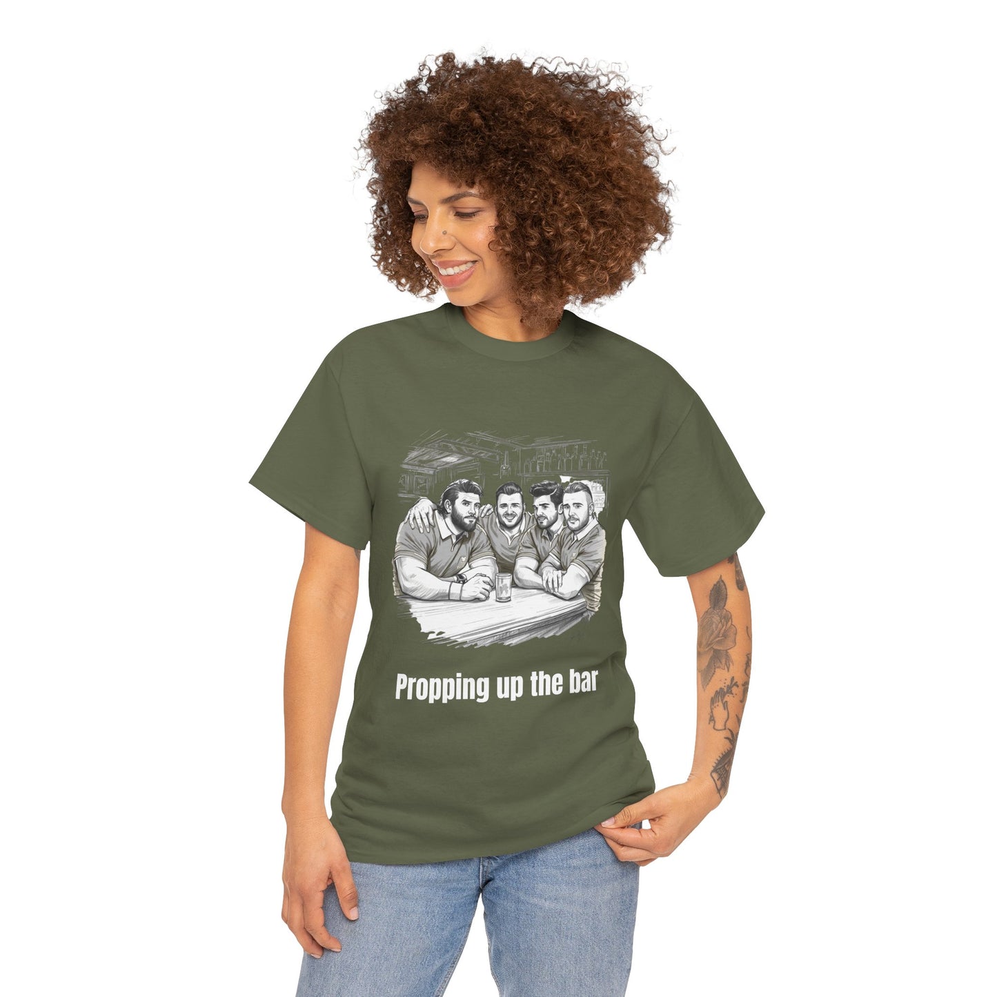 Propping Up The Bar – Funny English Rugby T-Shirt for Fans & Gifts