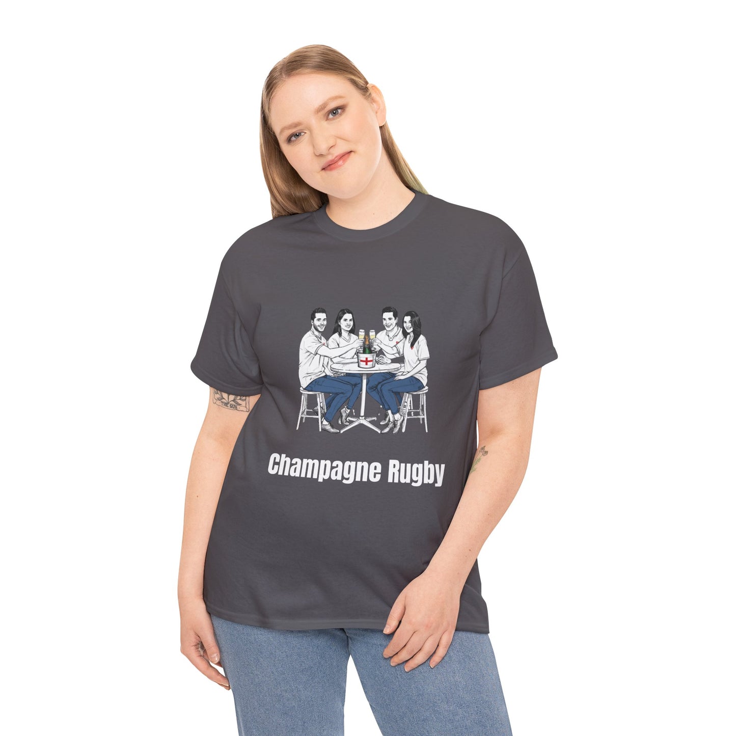 T-shirt de rugby champagne - Cadeau pour les supporters anglais du Tournoi des Six Nations