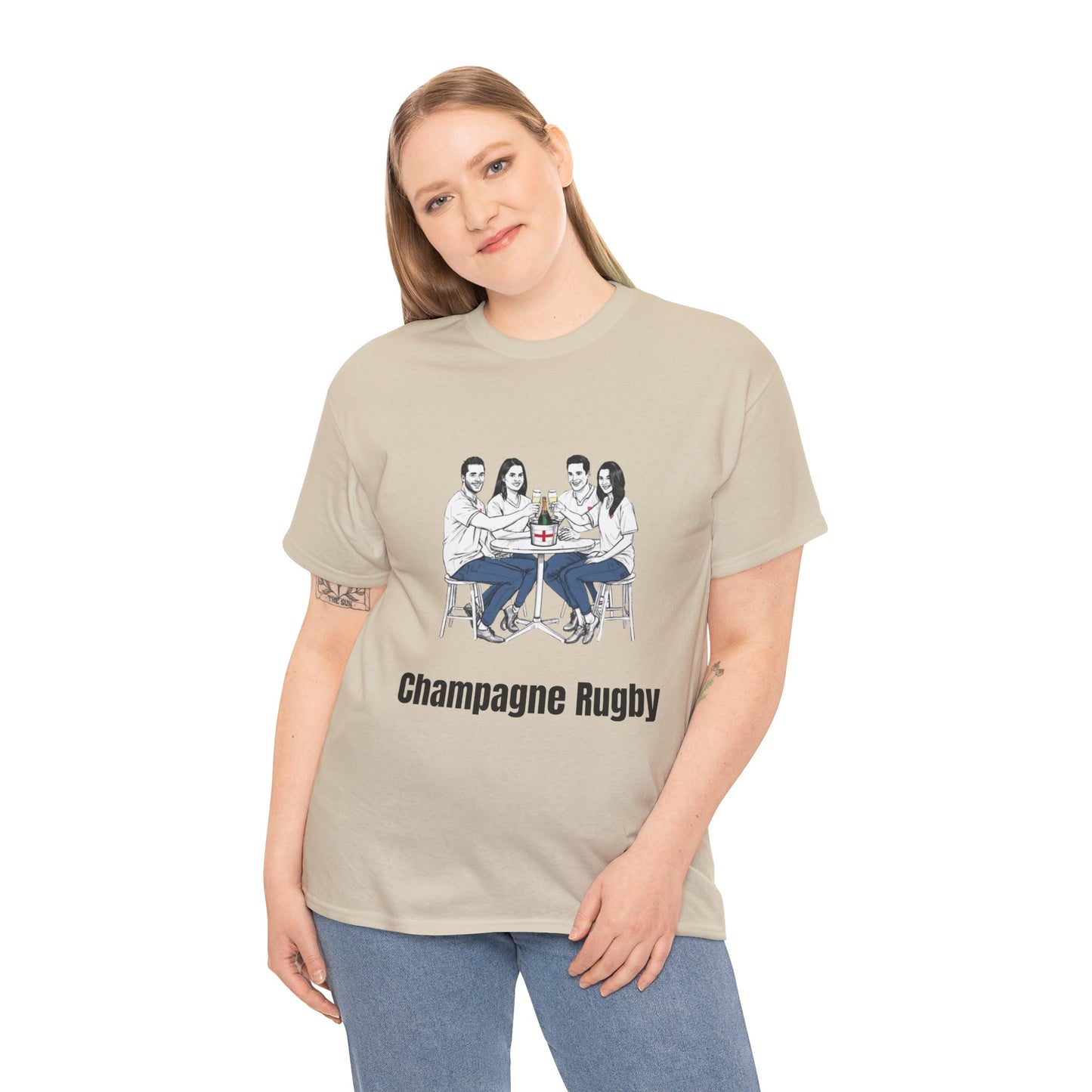 T-shirt de rugby champagne - Cadeau pour les supporters anglais du Tournoi des Six Nations