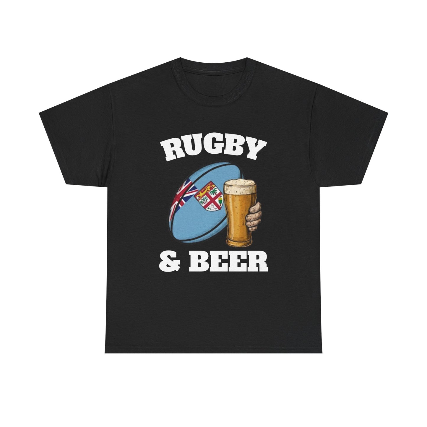 Rugby & Beer Fiji T-Shirt – Flying Fijians Rugby Fan Tee