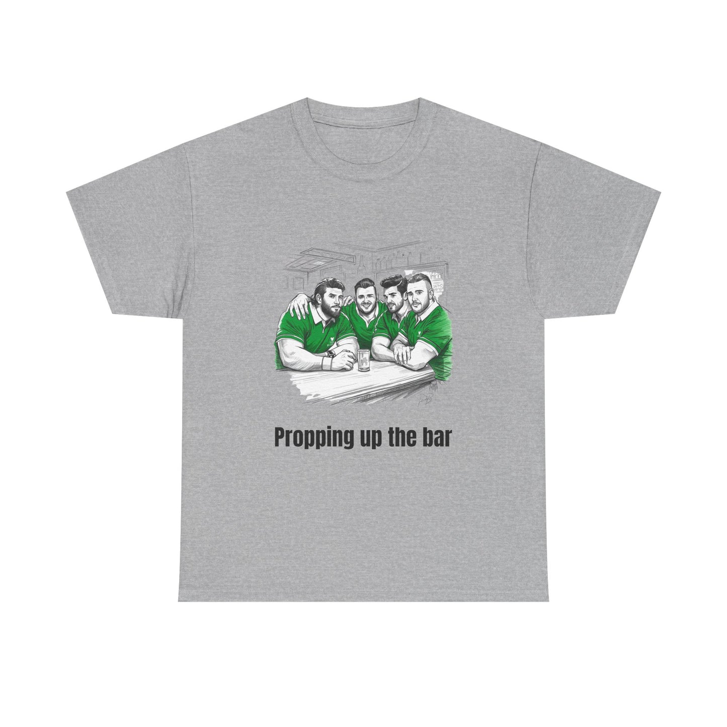 Propping Up The Bar – Divertente maglietta da rugby irlandese per tifosi e regali