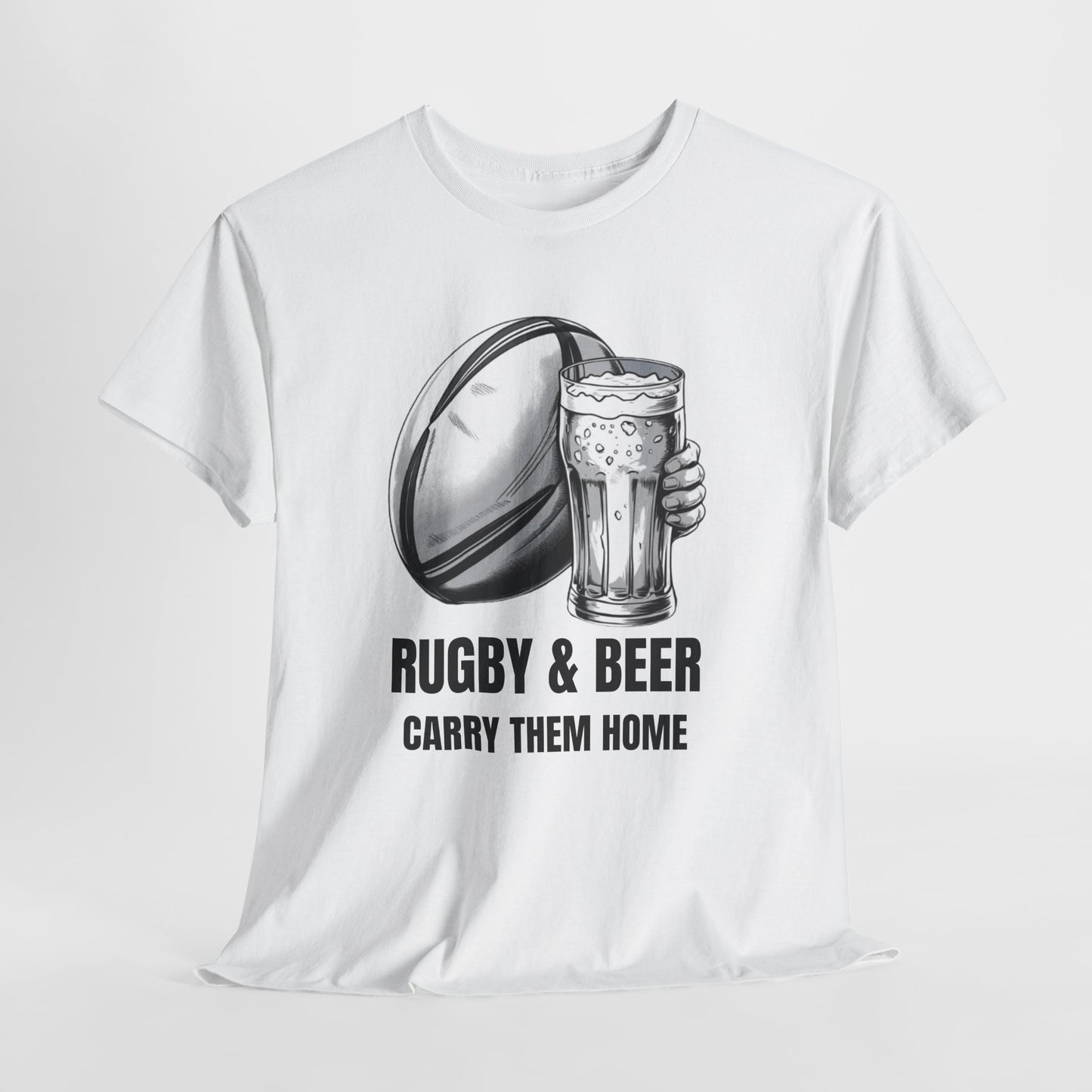 Rugby & Beer “Carry Them Home” T-Shirt – England Rugby Fan Matchday Gift