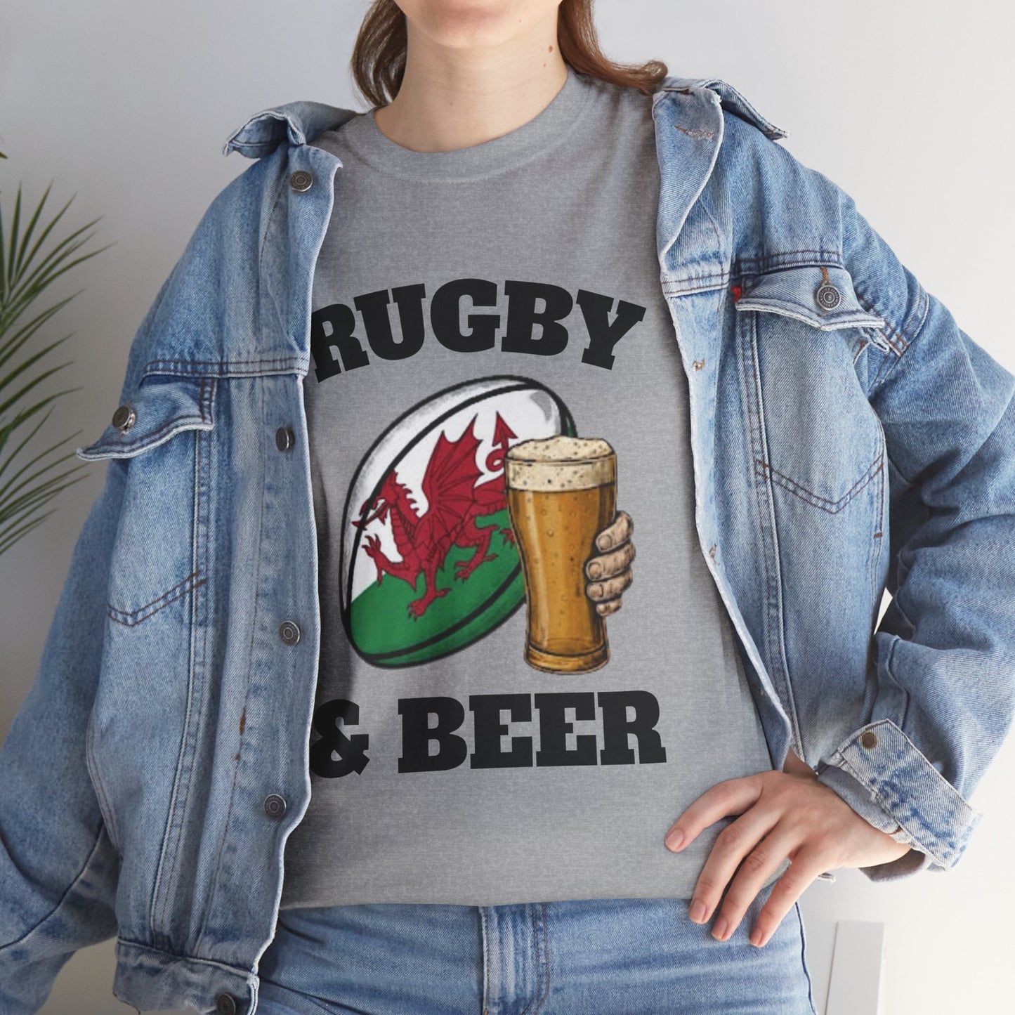 Wales Rugby & Beer T-Shirt – Perfect for Match Days, Gifts & Lads Trips