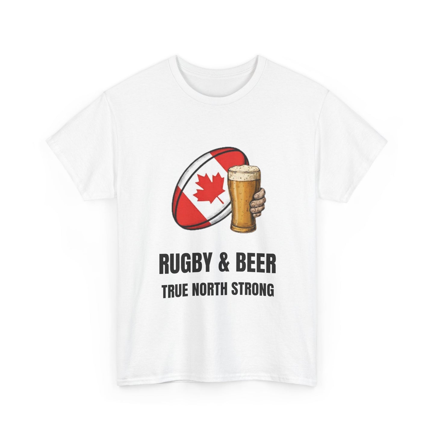 T-shirt Canada Rugby & Beer - T-shirt de supporter True North Strong | Vêtements pour le jour du match