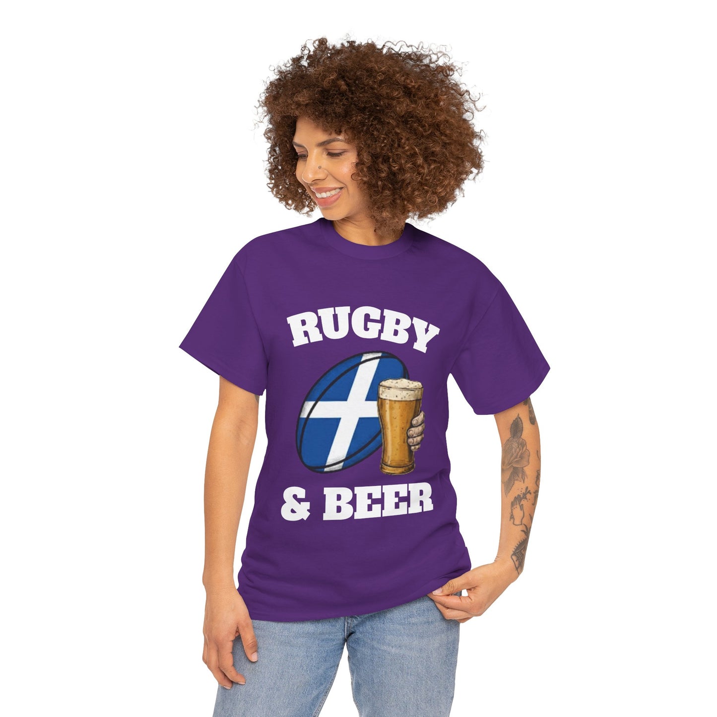 Scotland Rugby & Beer T-Shirt – Perfect for Match Days, Gifts & Lads Trips