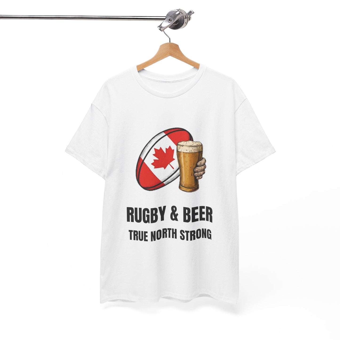 T-shirt Canada Rugby & Beer - T-shirt de supporter True North Strong | Vêtements pour le jour du match
