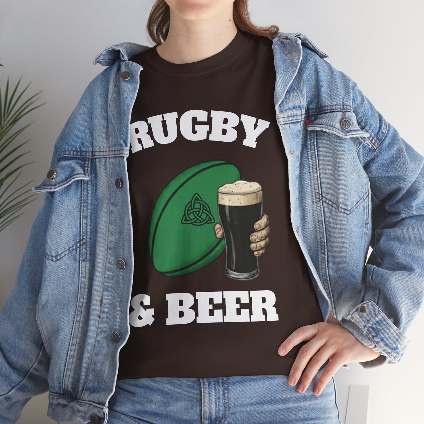 Irish Rugby & Beer T-Shirt – Perfect for Match Days, Gifts & Lads Trips