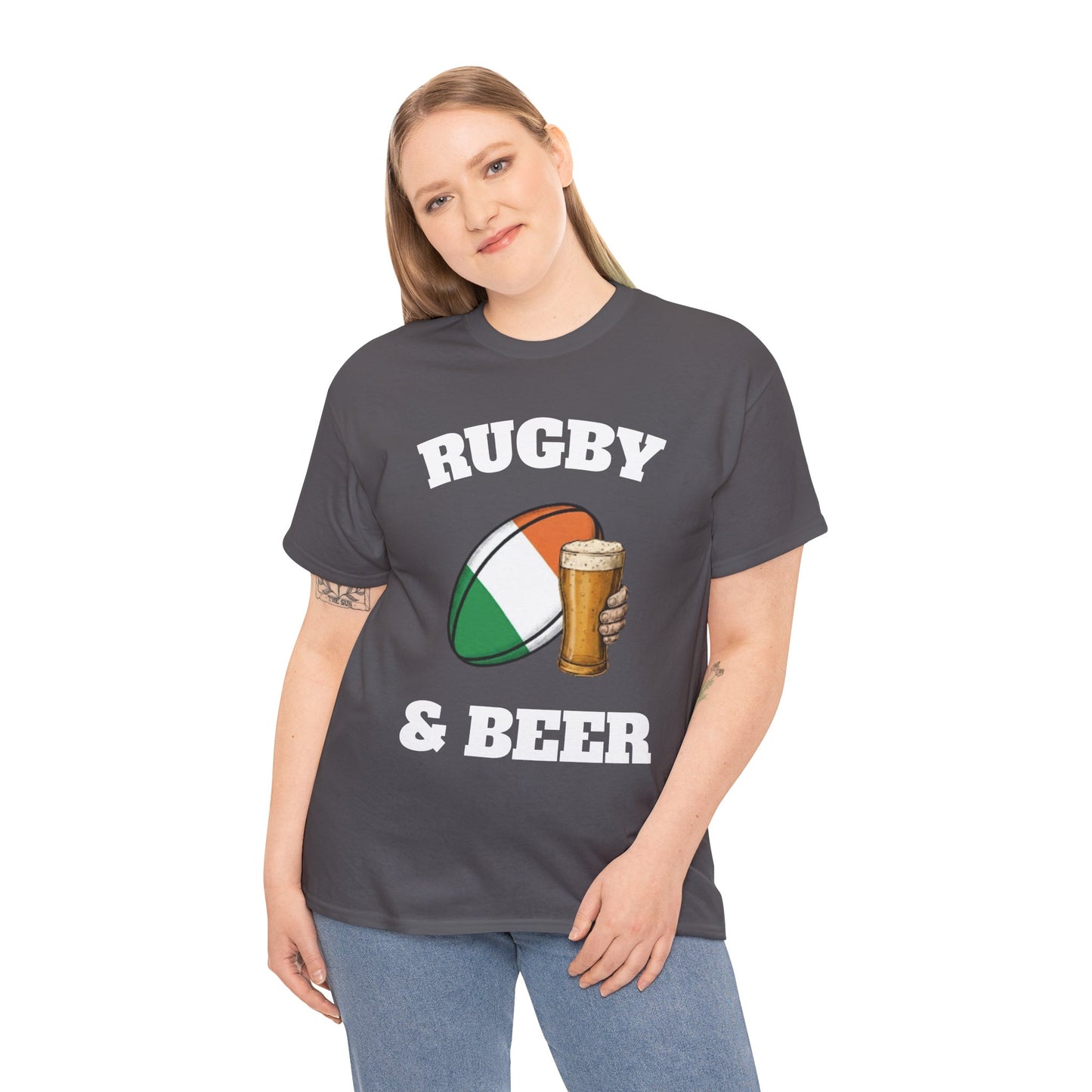 Irish Rugby & Beer T-Shirt – Perfect for Match Days, Gifts & Lads Trips