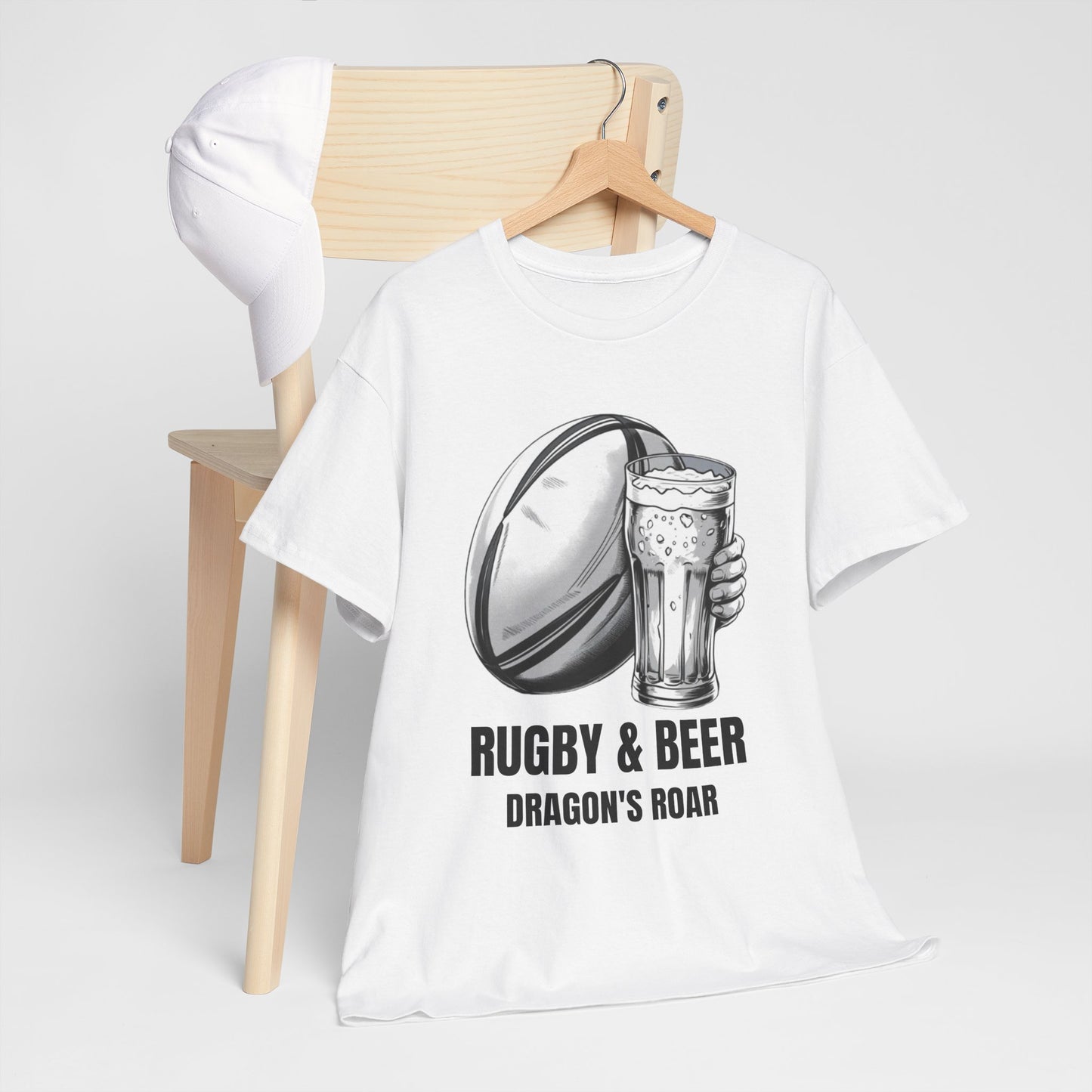 Rugby & Beer “Dragon’s Roar” T-Shirt – Wales Rugby Fan Matchday Gift