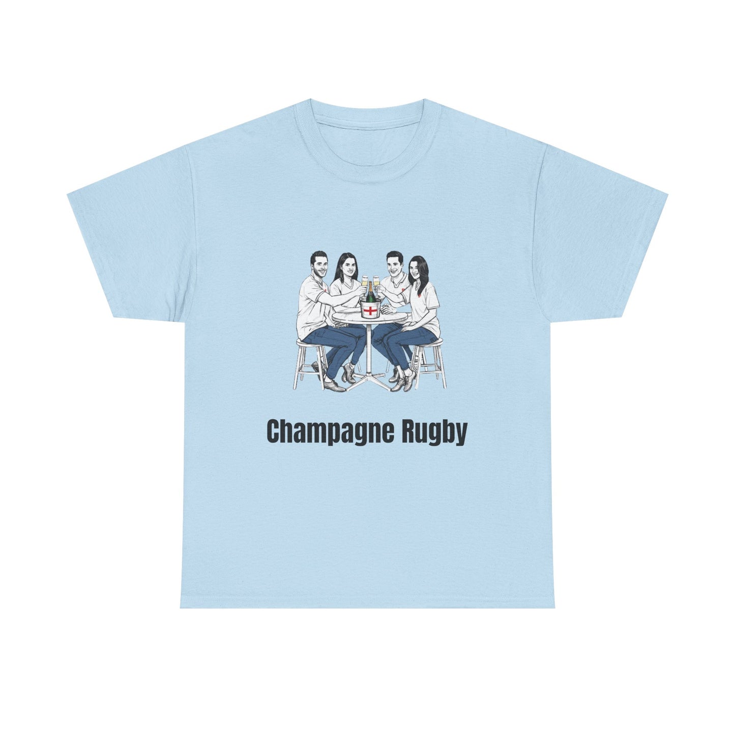 Champagne Rugby T-Shirt - Six Nations English Fan Gift