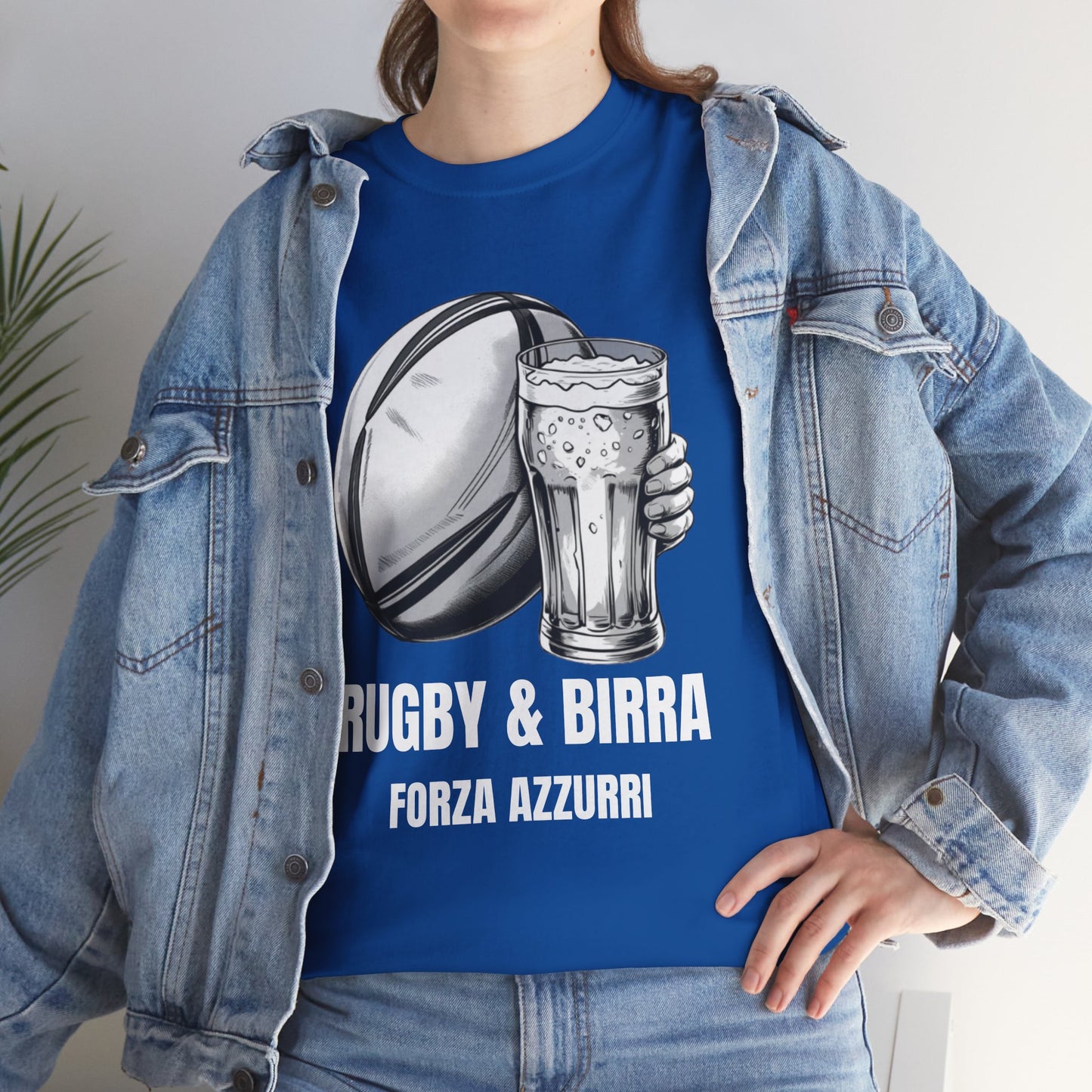Rugby & Beer “Forza Azzurri” T-Shirt – Italy Rugby Fan Matchday Gift