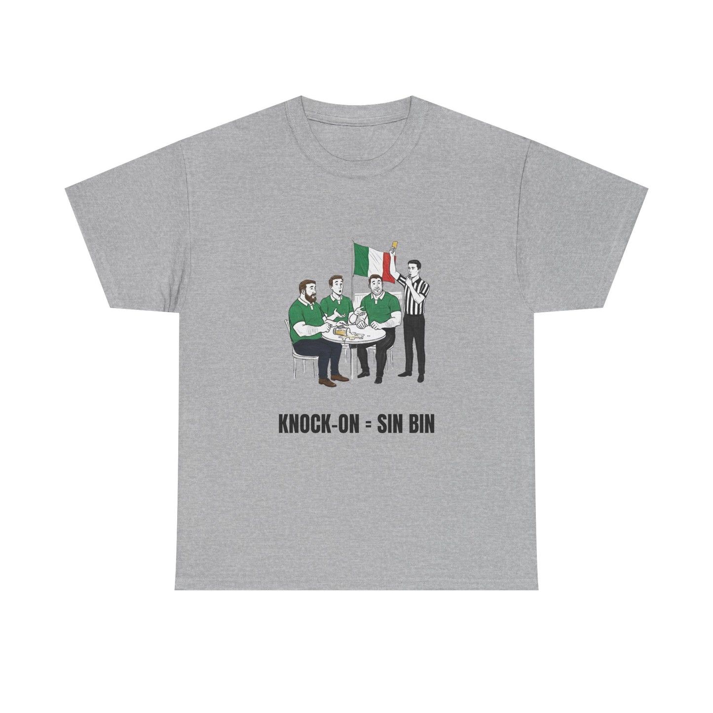 T-shirt rugby irlandais et bière – Carton jaune renversé | T-shirt humoristique pour supporters de rugby