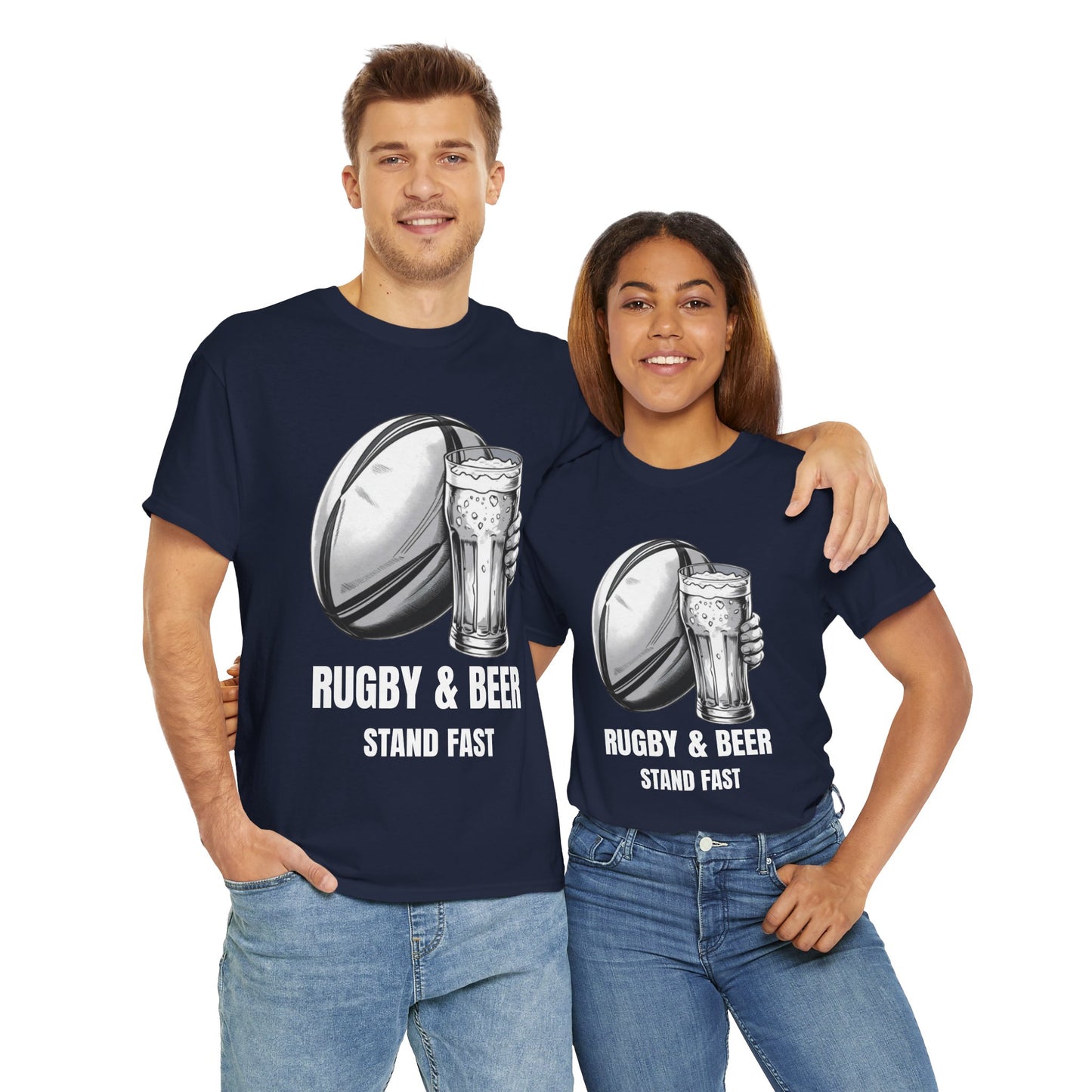 Rugby & Beer “Stand Fast” T-Shirt – Scotland Rugby Fan Matchday Gift