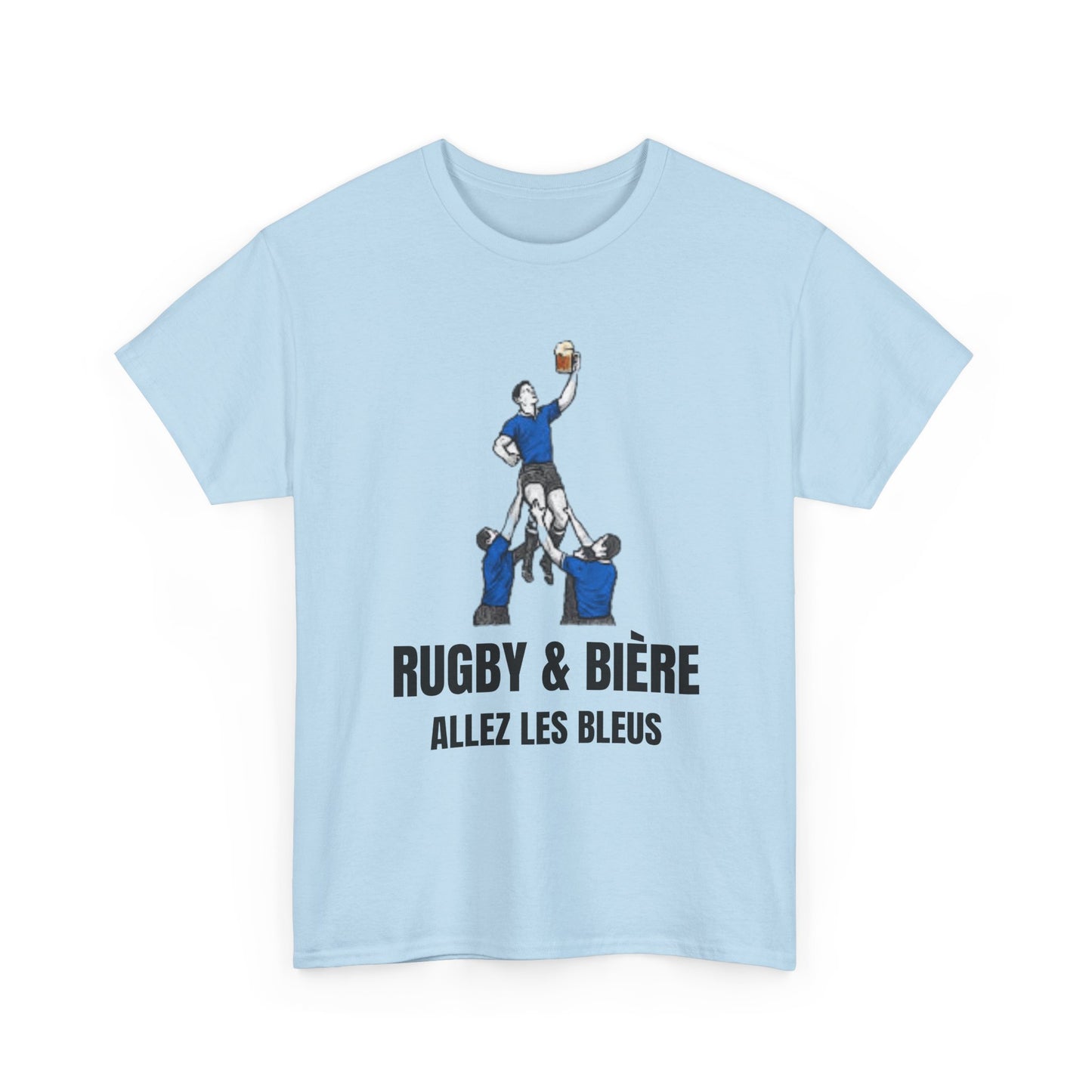 T-shirt Rugby & Bière : Allez Les Bleus - Cadeau parfait pour les fans de rugby