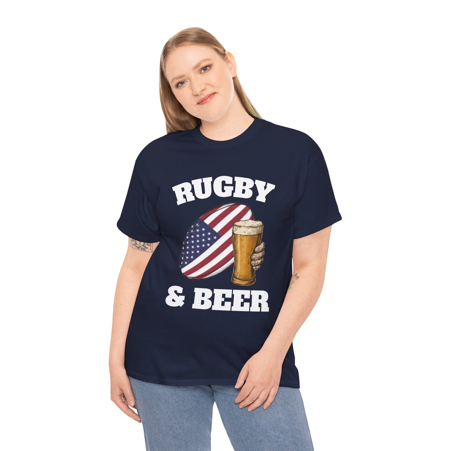 Rugby & Beer USA T-Shirt – American Rugby Fans Match Day Tee