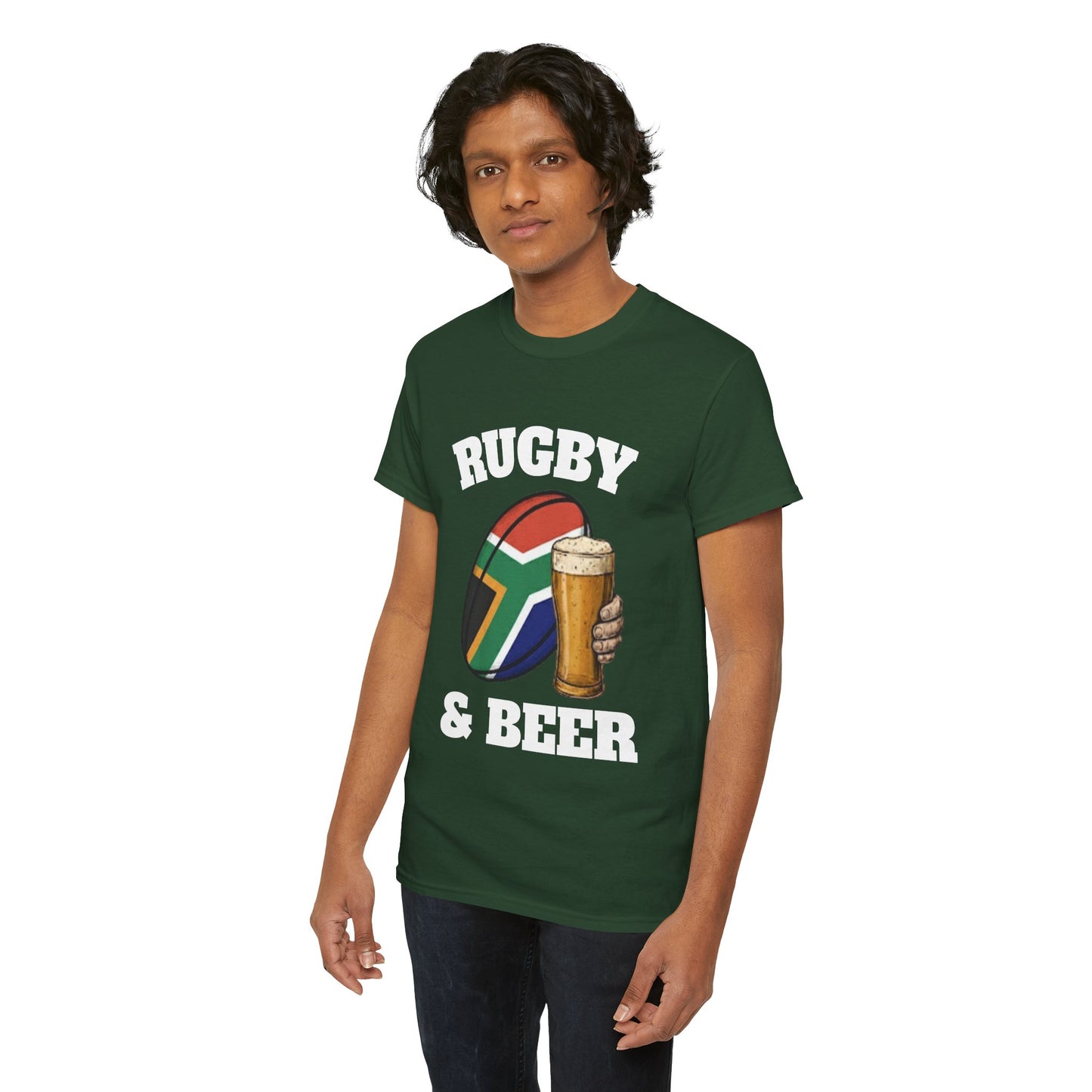 Rugby & Beer South Africa T-Shirt – Springboks Rugby Fan Tee