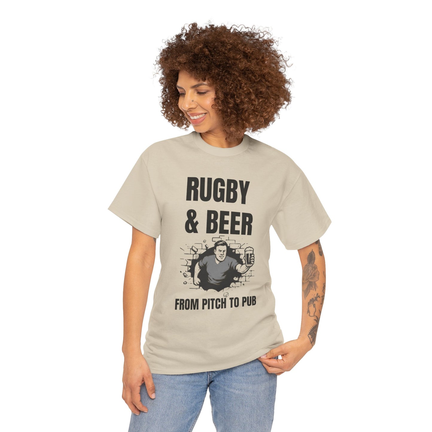 T-shirt Rugby et bière – Du terrain au pub | T-shirt des supporters anglais de rugby