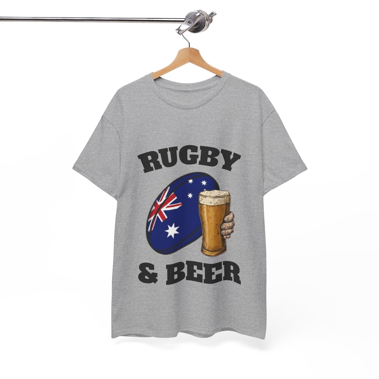 T-shirt Rugby & Beer Australia – T-shirt pour les fans de rugby des Wallabies