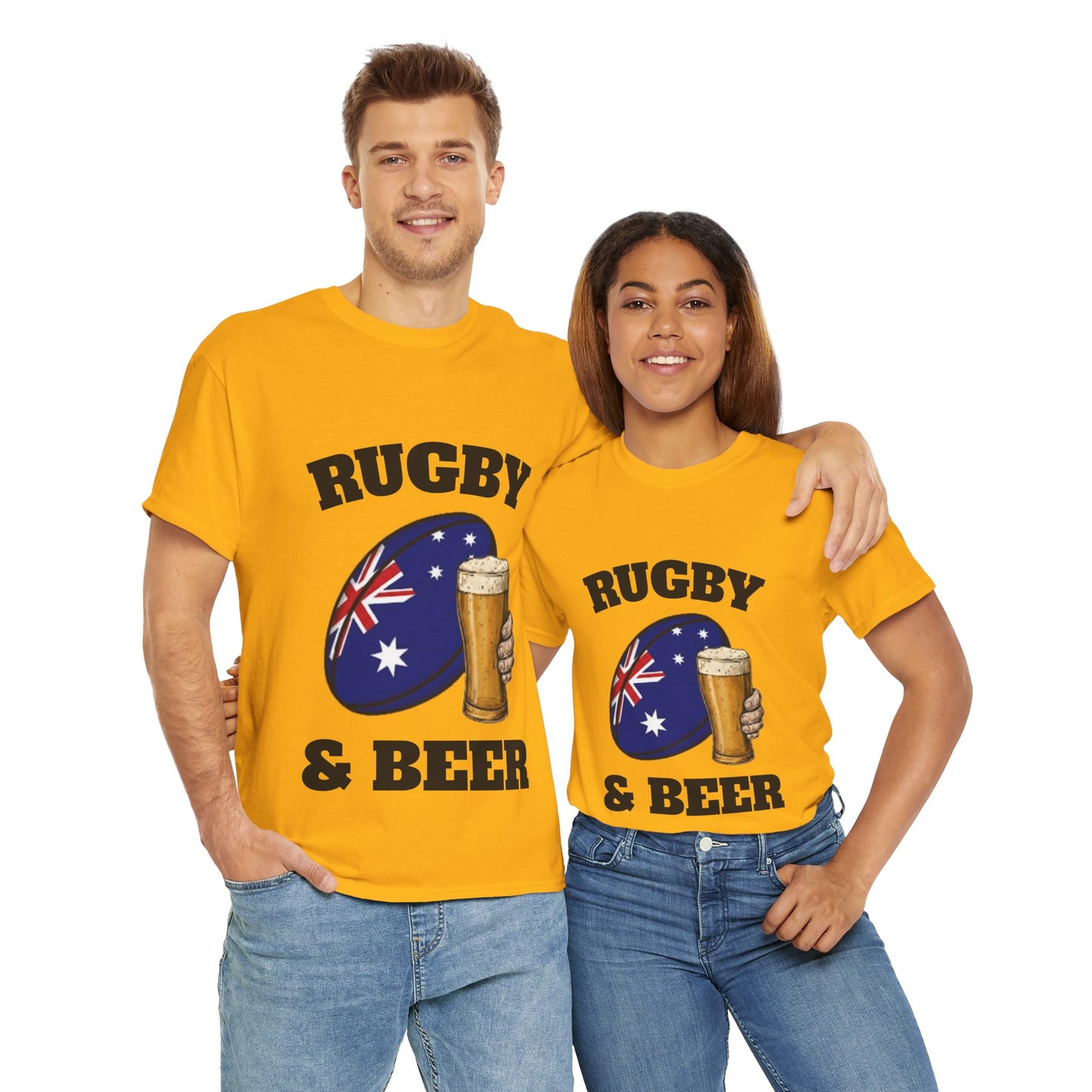 T-shirt Rugby & Beer Australia – T-shirt pour les fans de rugby des Wallabies