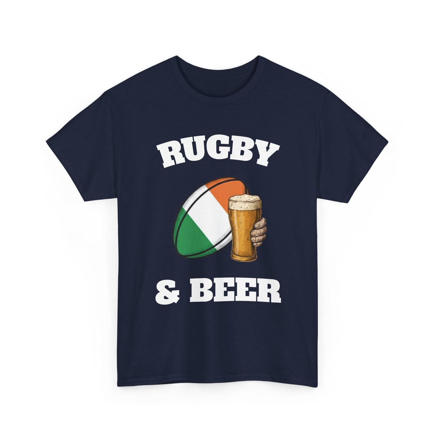 Irish Rugby & Beer T-Shirt – Perfect for Match Days, Gifts & Lads Trips