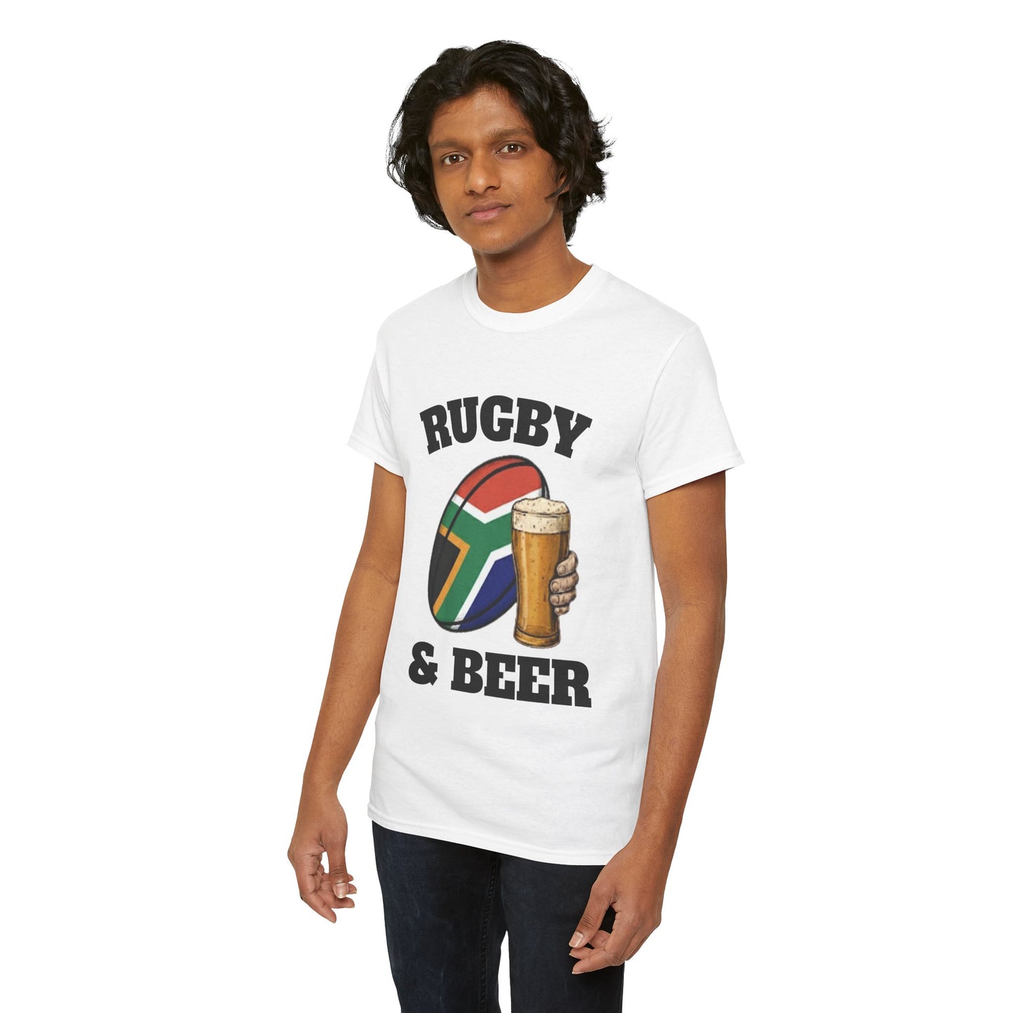 Rugby & Beer South Africa T-Shirt – Springboks Rugby Fan Tee
