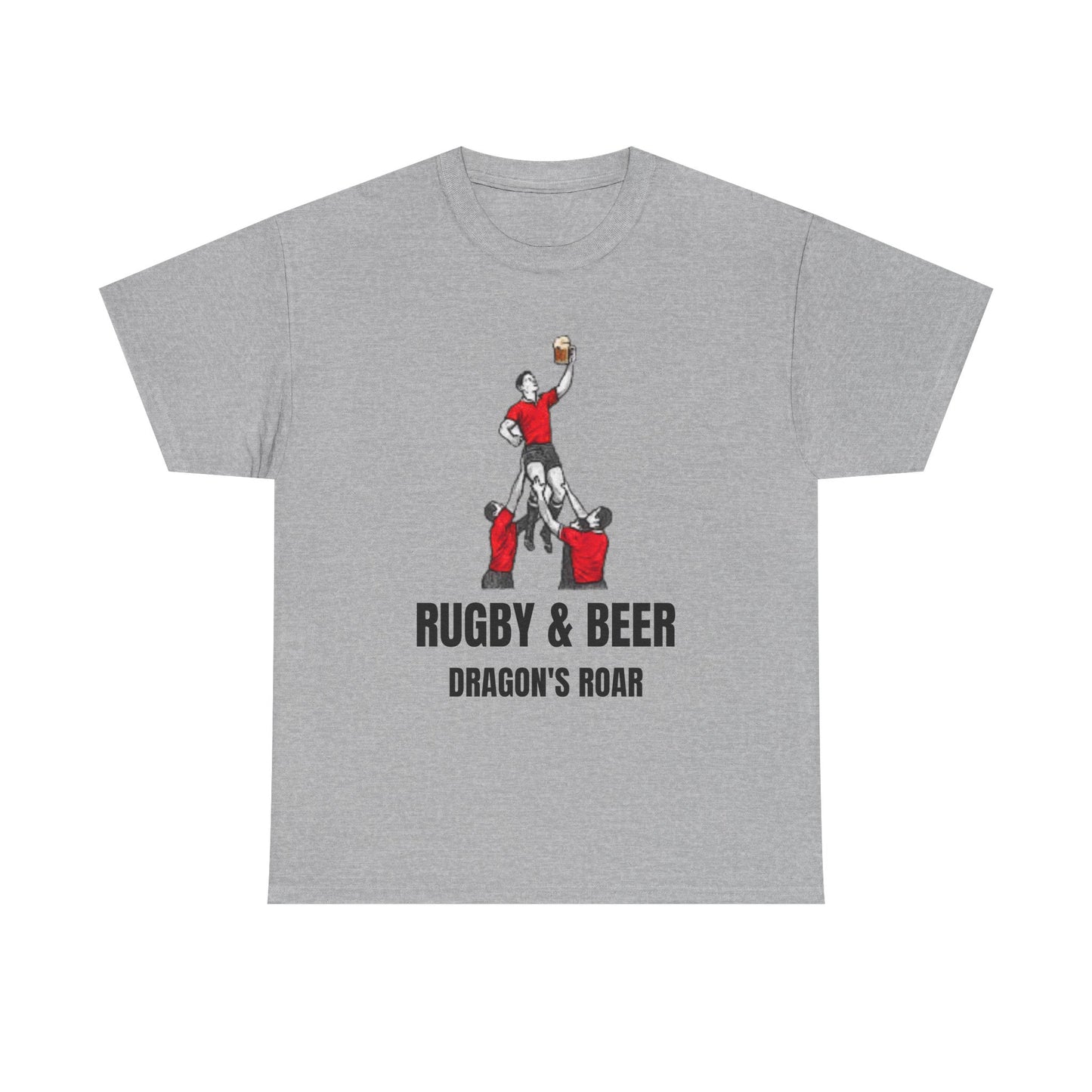 T-shirt de rugby Dragon's Roar Wales | T-shirt pour supporter de rugby et de bière