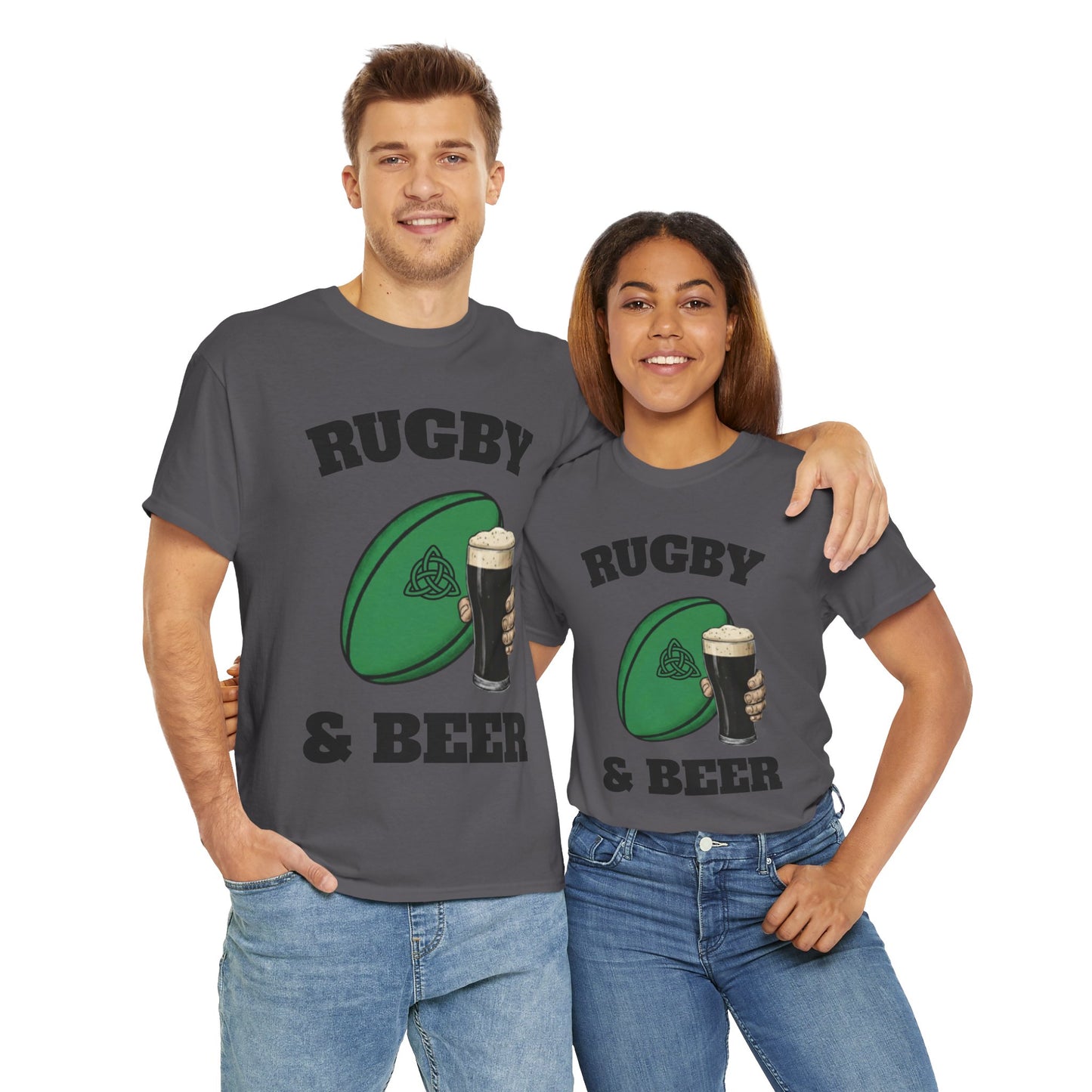 Irish Rugby & Beer T-Shirt – Perfect for Match Days, Gifts & Lads Trips