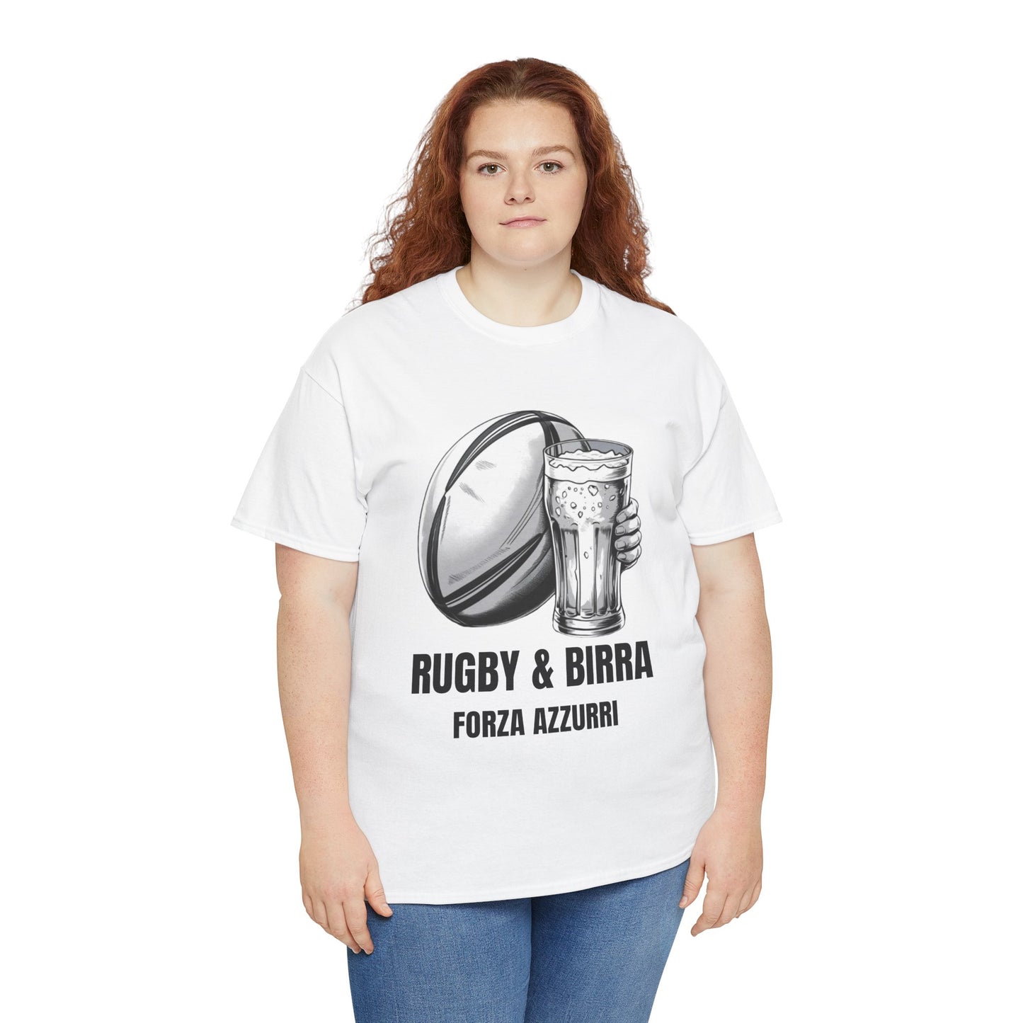 Rugby & Beer “Forza Azzurri” T-Shirt – Italy Rugby Fan Matchday Gift