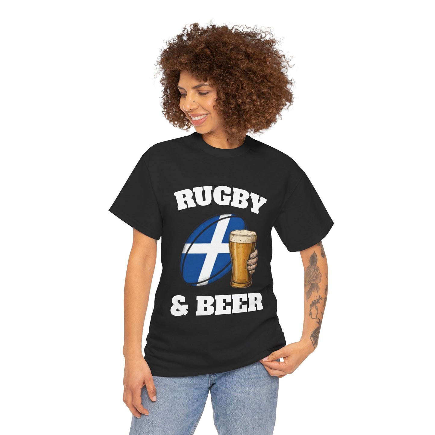 Scotland Rugby & Beer T-Shirt – Perfect for Match Days, Gifts & Lads Trips