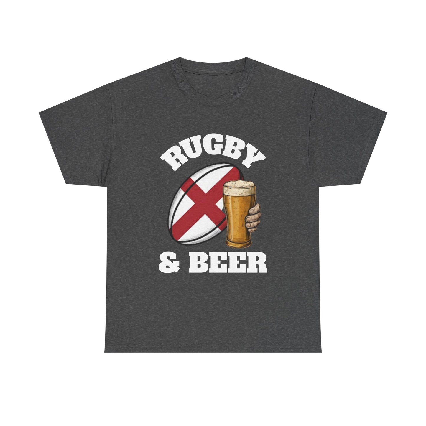 England Rugby & Beer T-Shirt – Perfect for Match Days, Gifts & Lads Trips