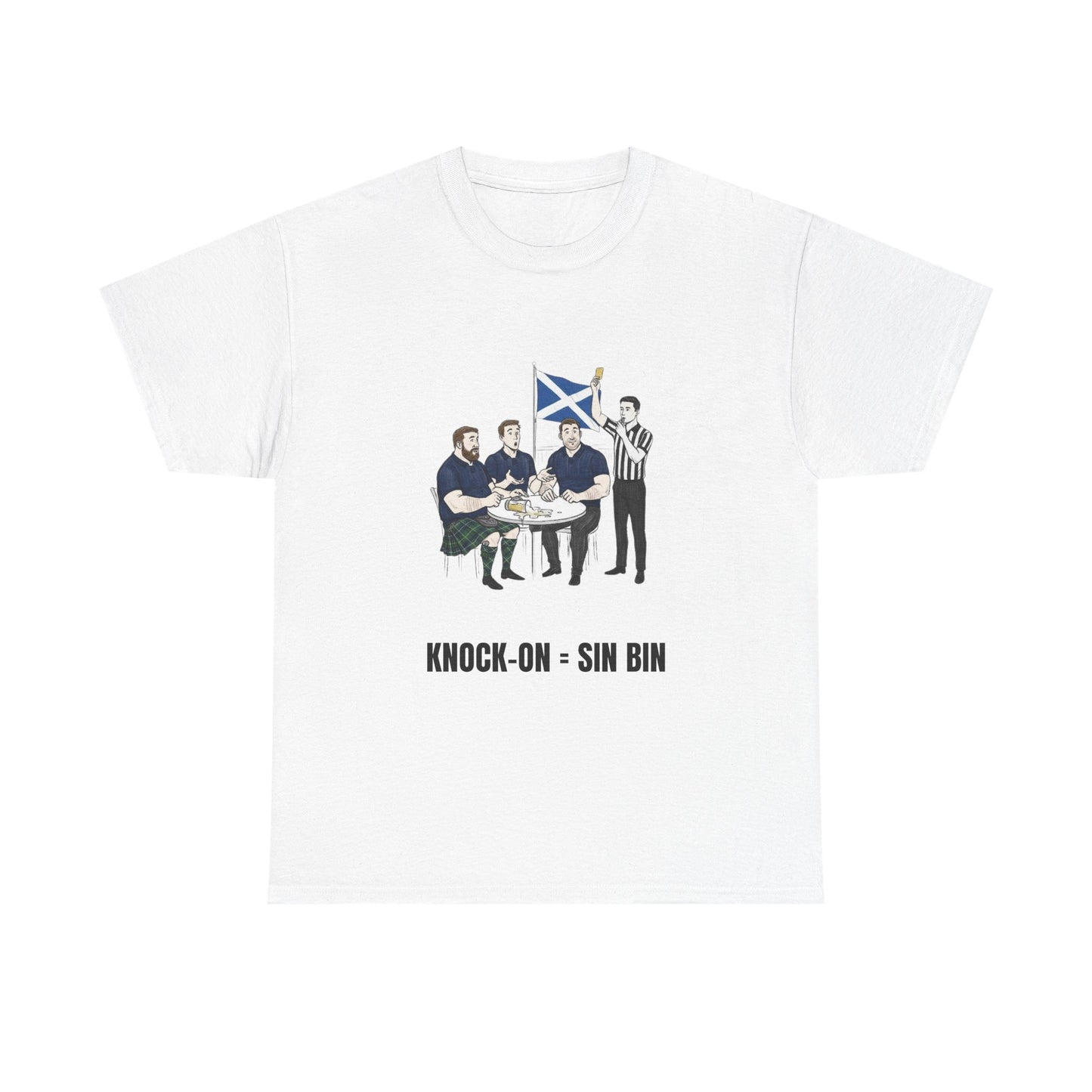 T-shirt rugby écossais et bière – Carton jaune renversé | T-shirt humoristique pour supporters de rugby