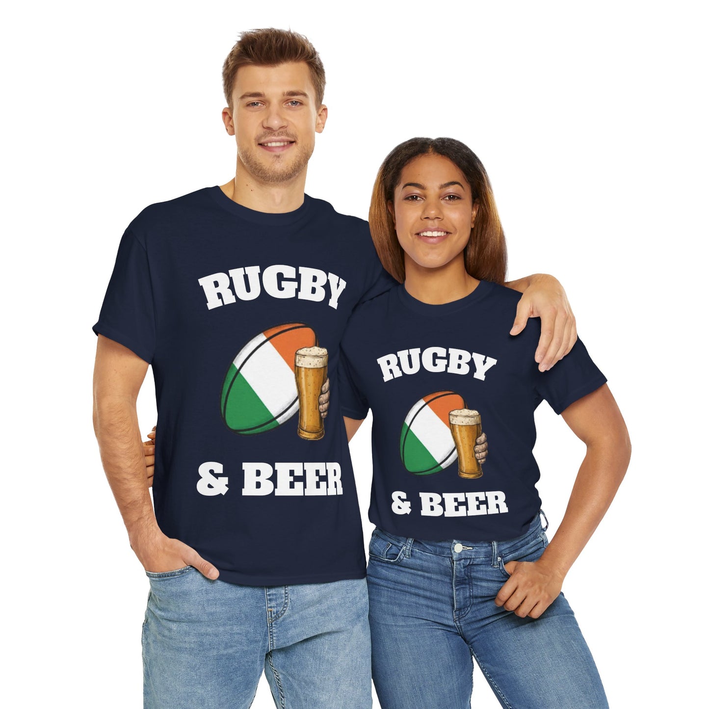 Irish Rugby & Beer T-Shirt – Perfect for Match Days, Gifts & Lads Trips